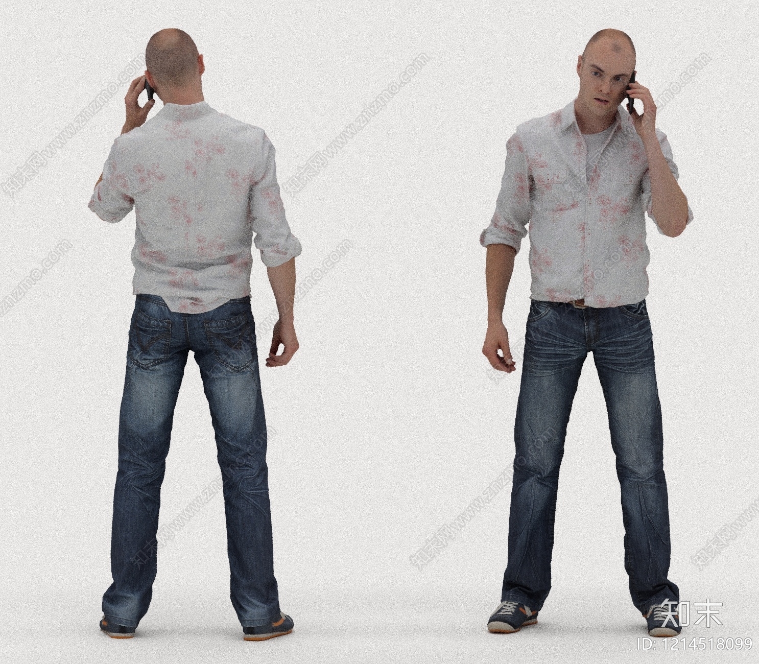 现代休闲男人3D模型下载【ID:1214518099】