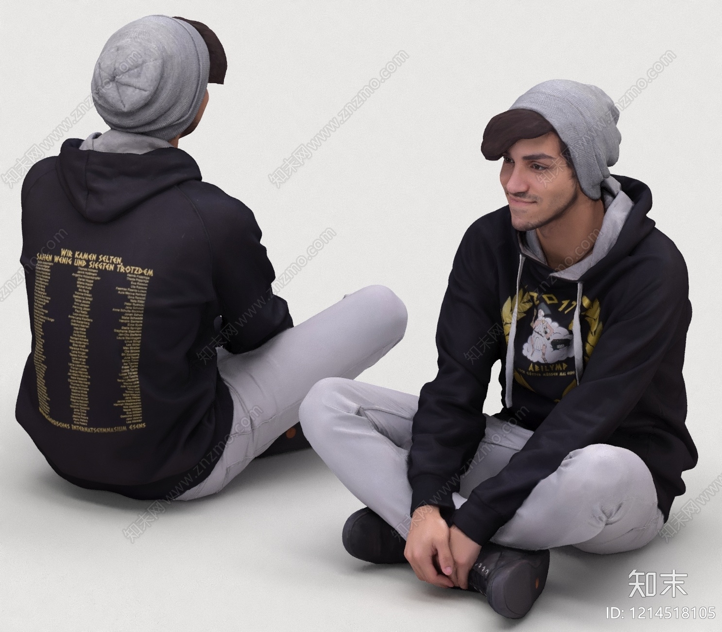 街头潮流虚拟人物3D模型下载【ID:1214518105】