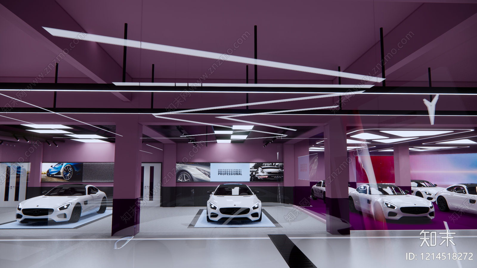 现代汽车展厅SU模型下载【ID:1214518272】