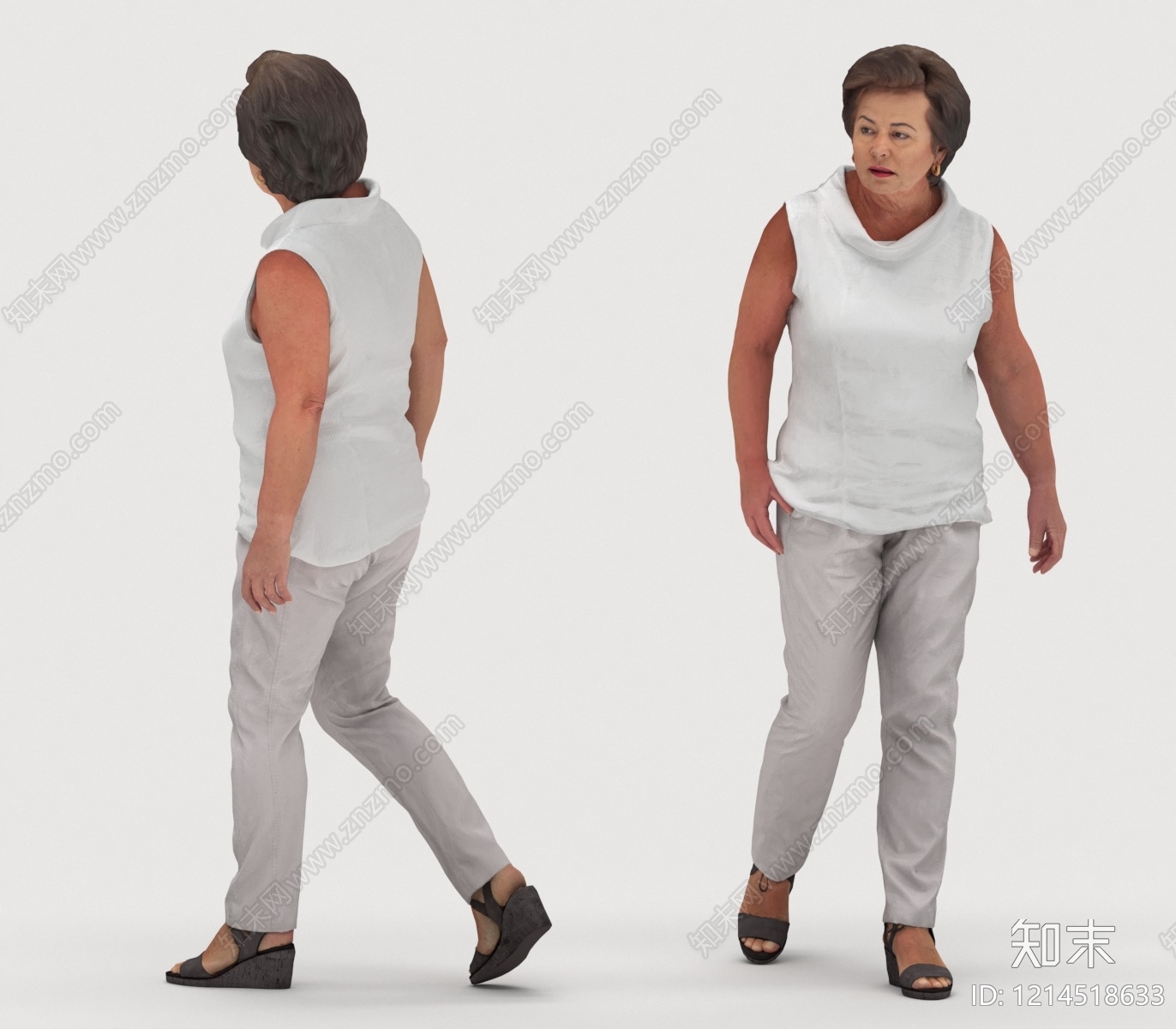 现代简约女人3D模型下载【ID:1214518633】