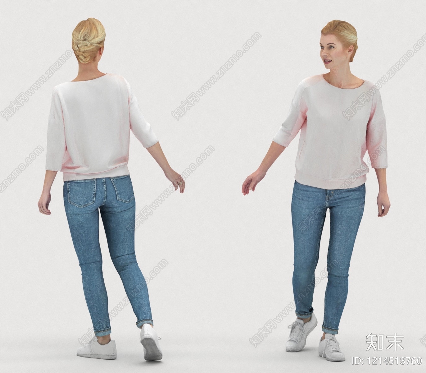 现代简约女人3D模型下载【ID:1214518760】