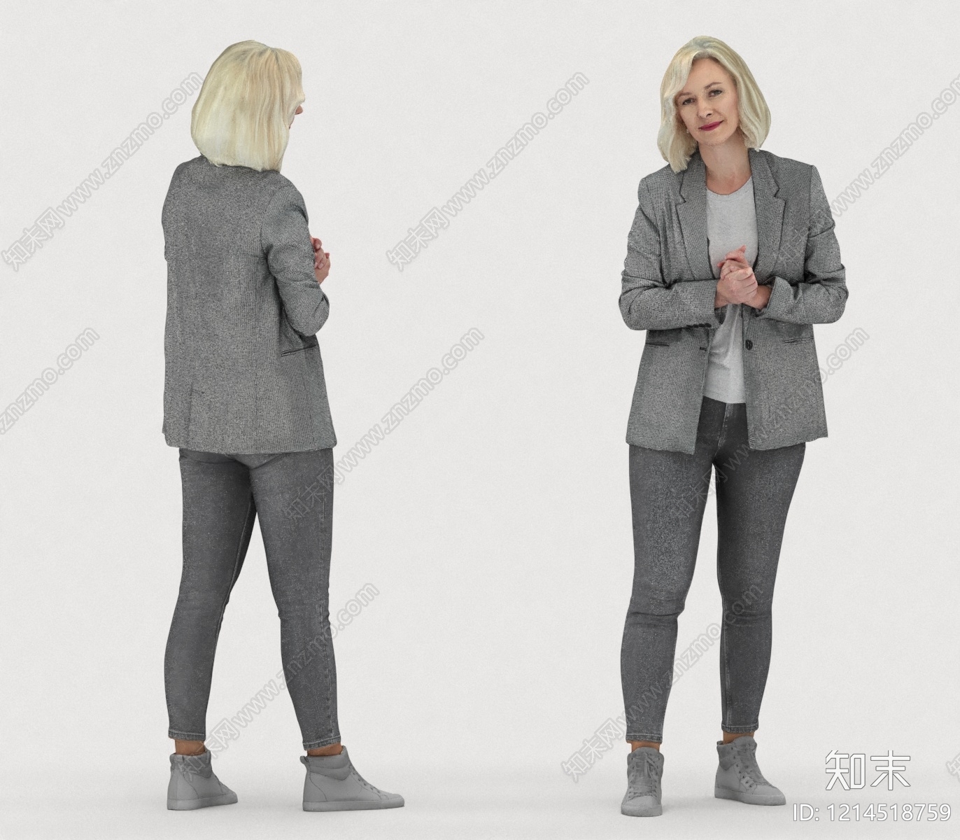 现代简约女人3D模型下载【ID:1214518759】