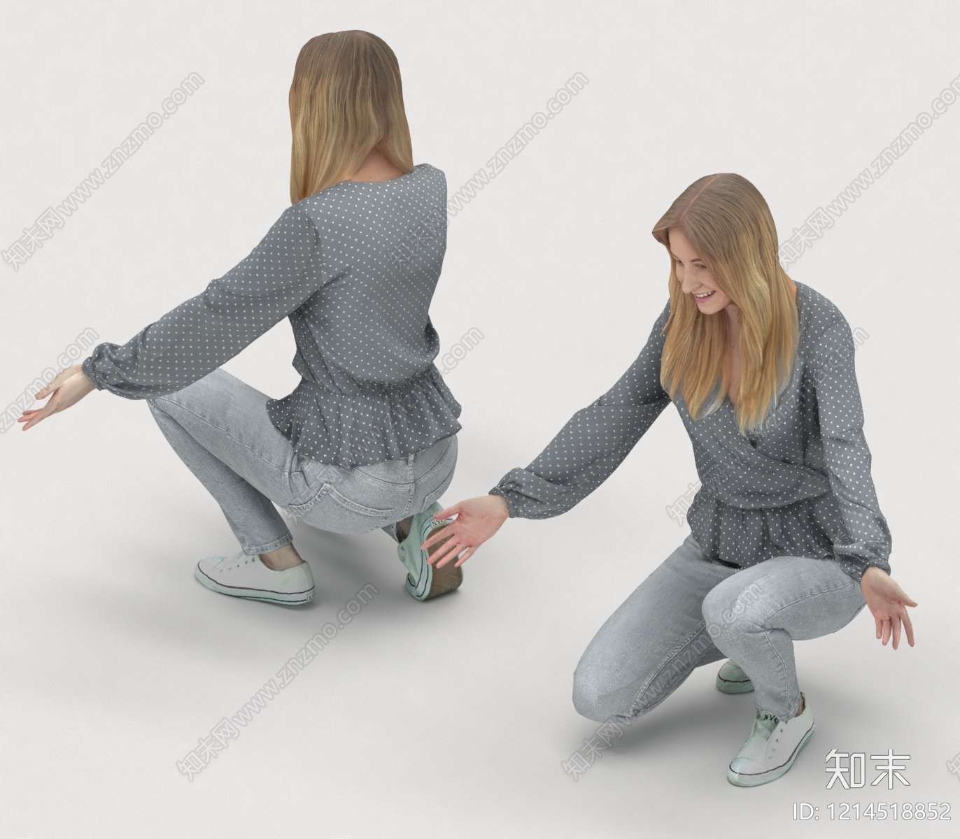 现代简约女人3D模型下载【ID:1214518852】