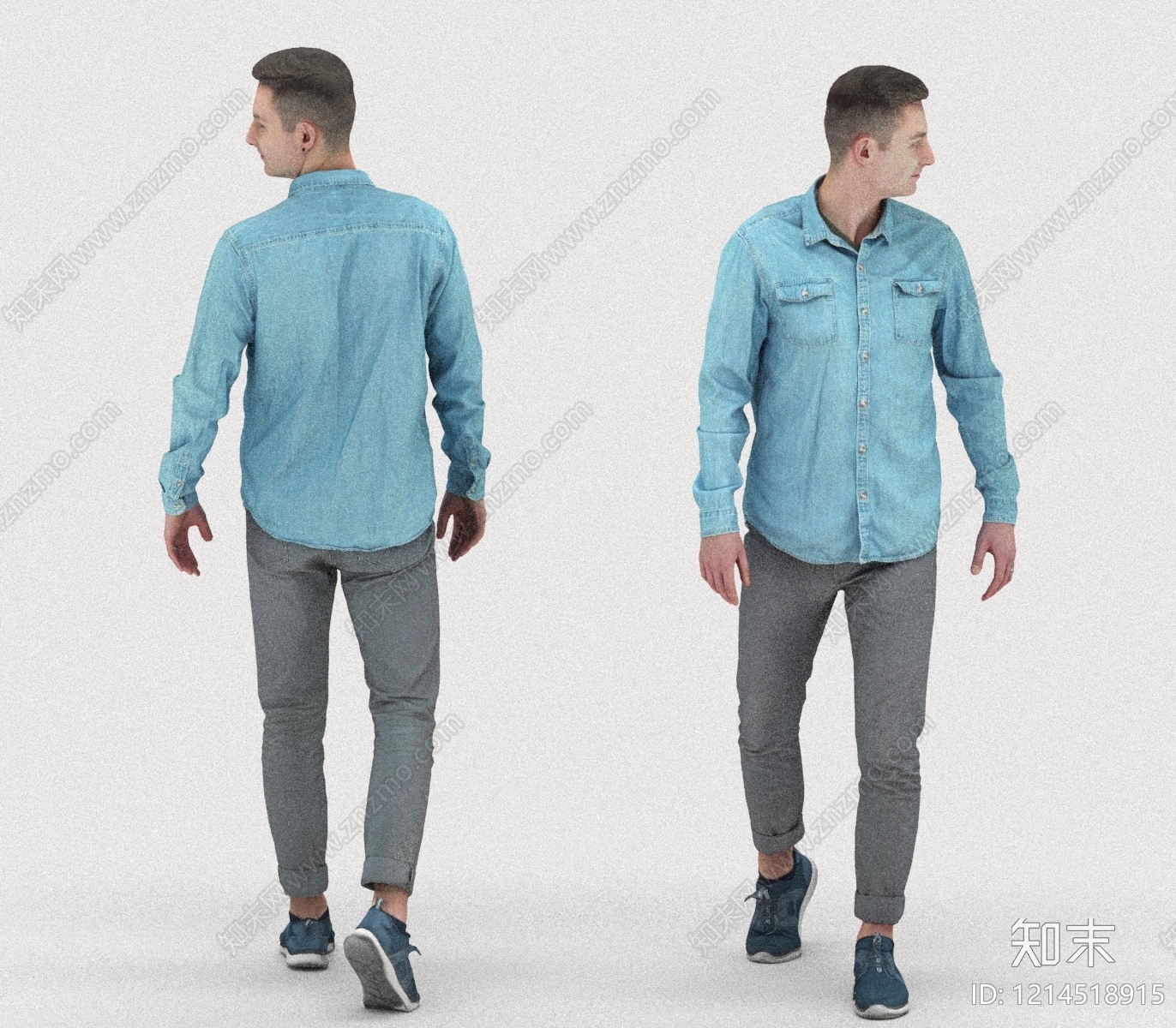 现代简约男人3D模型下载【ID:1214518915】