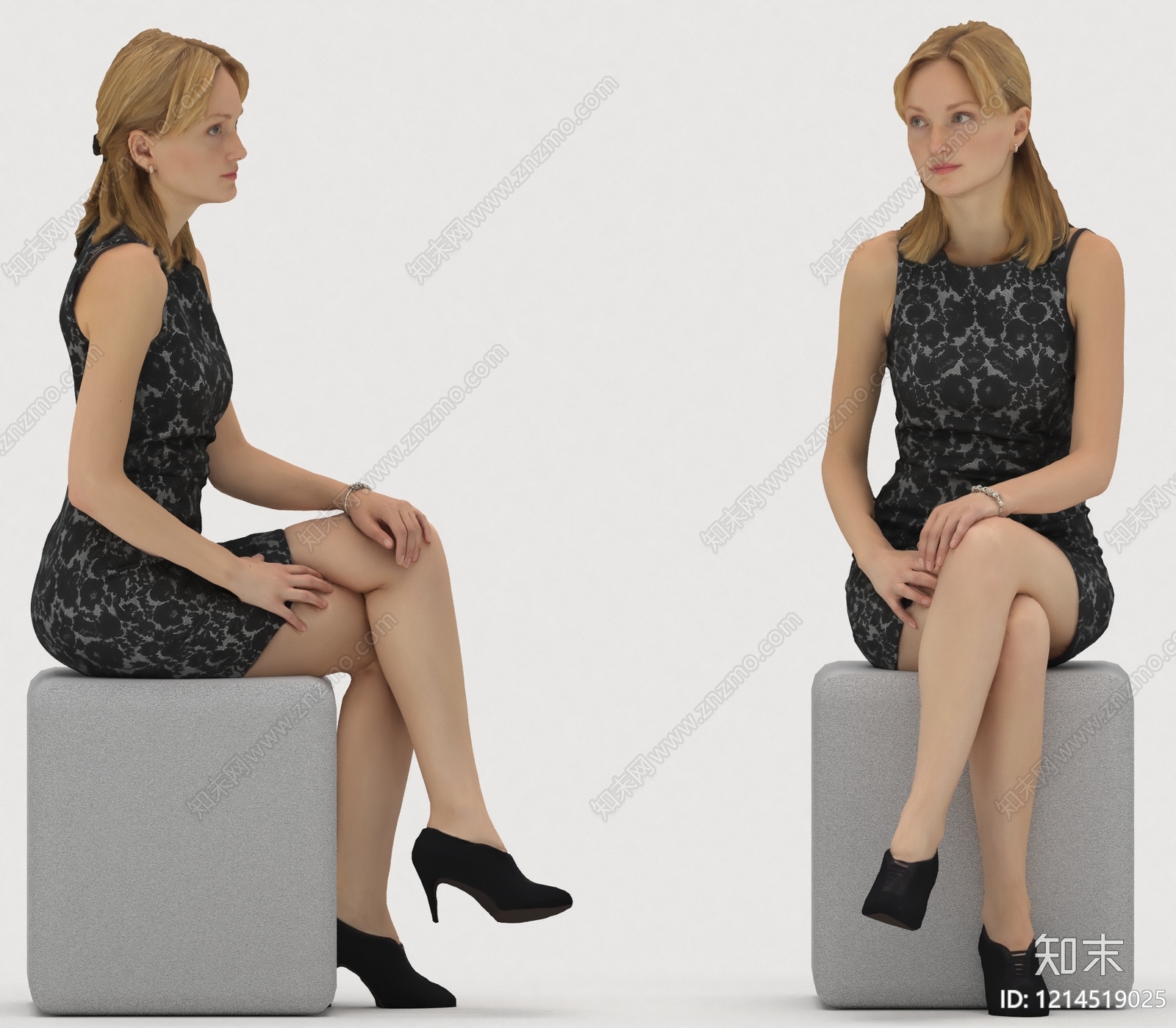 现代简约虚拟人物3D模型下载【ID:1214519025】