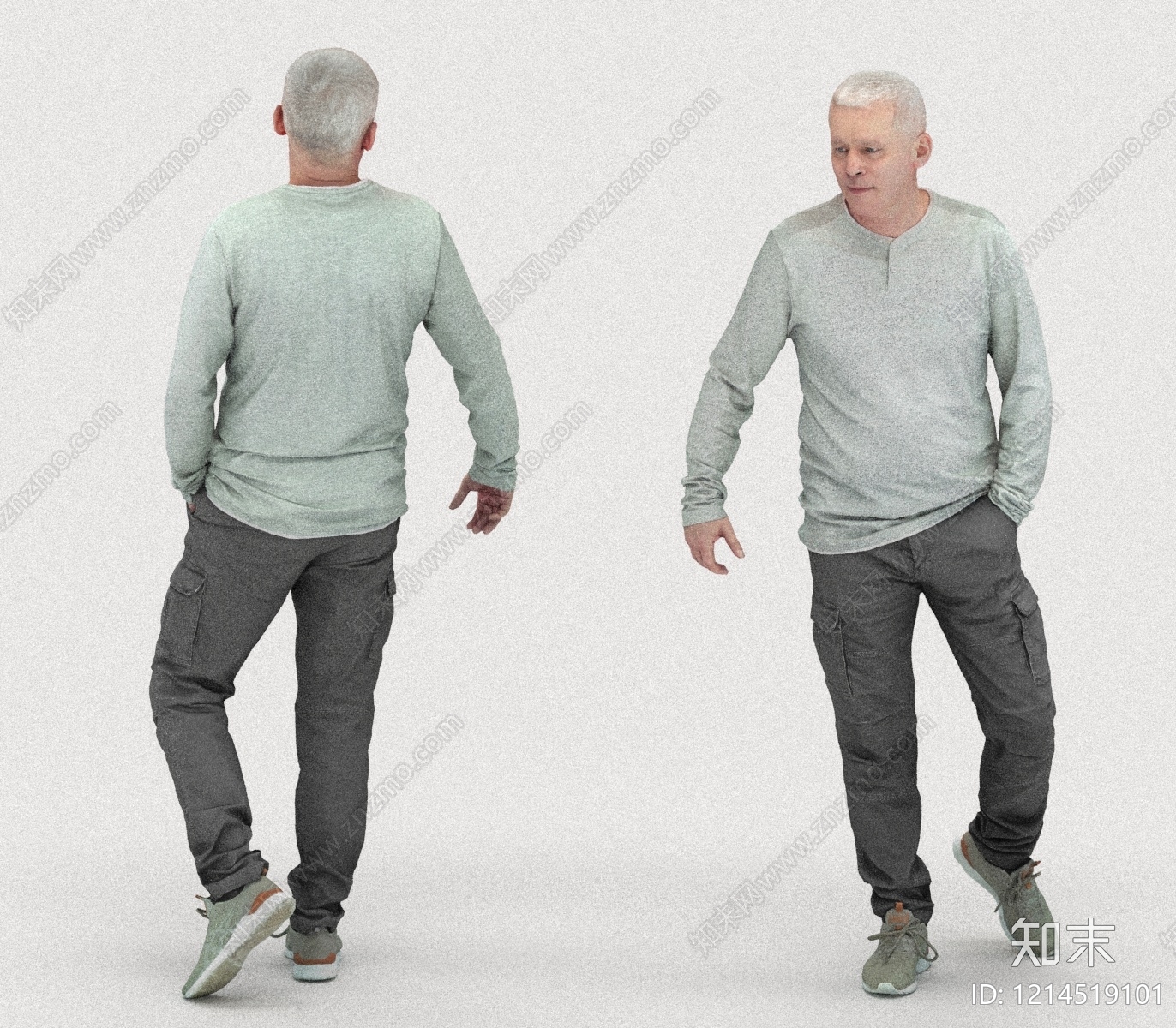 现代简约男人3D模型下载【ID:1214519101】