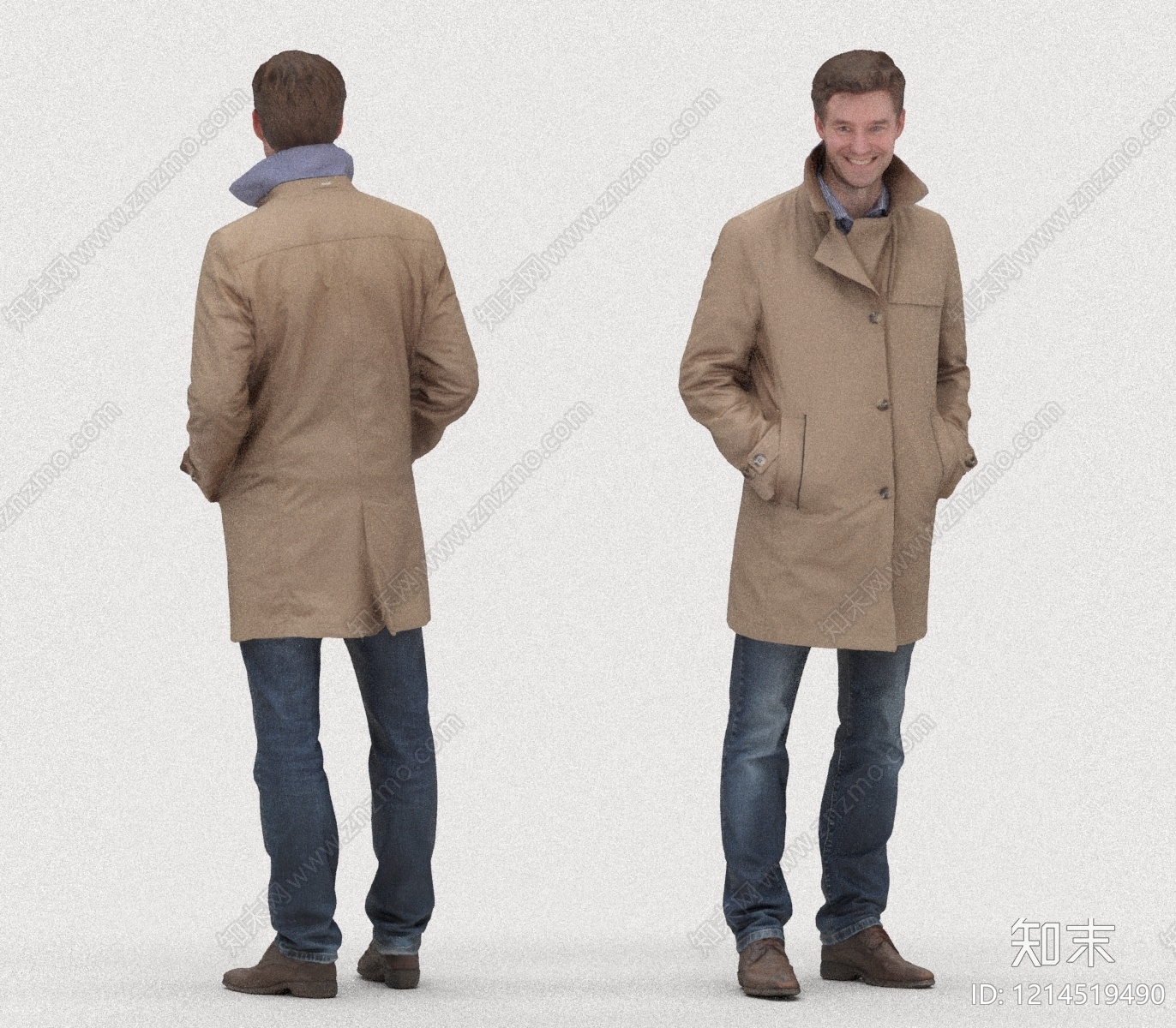 现代简约男人3D模型下载【ID:1214519490】