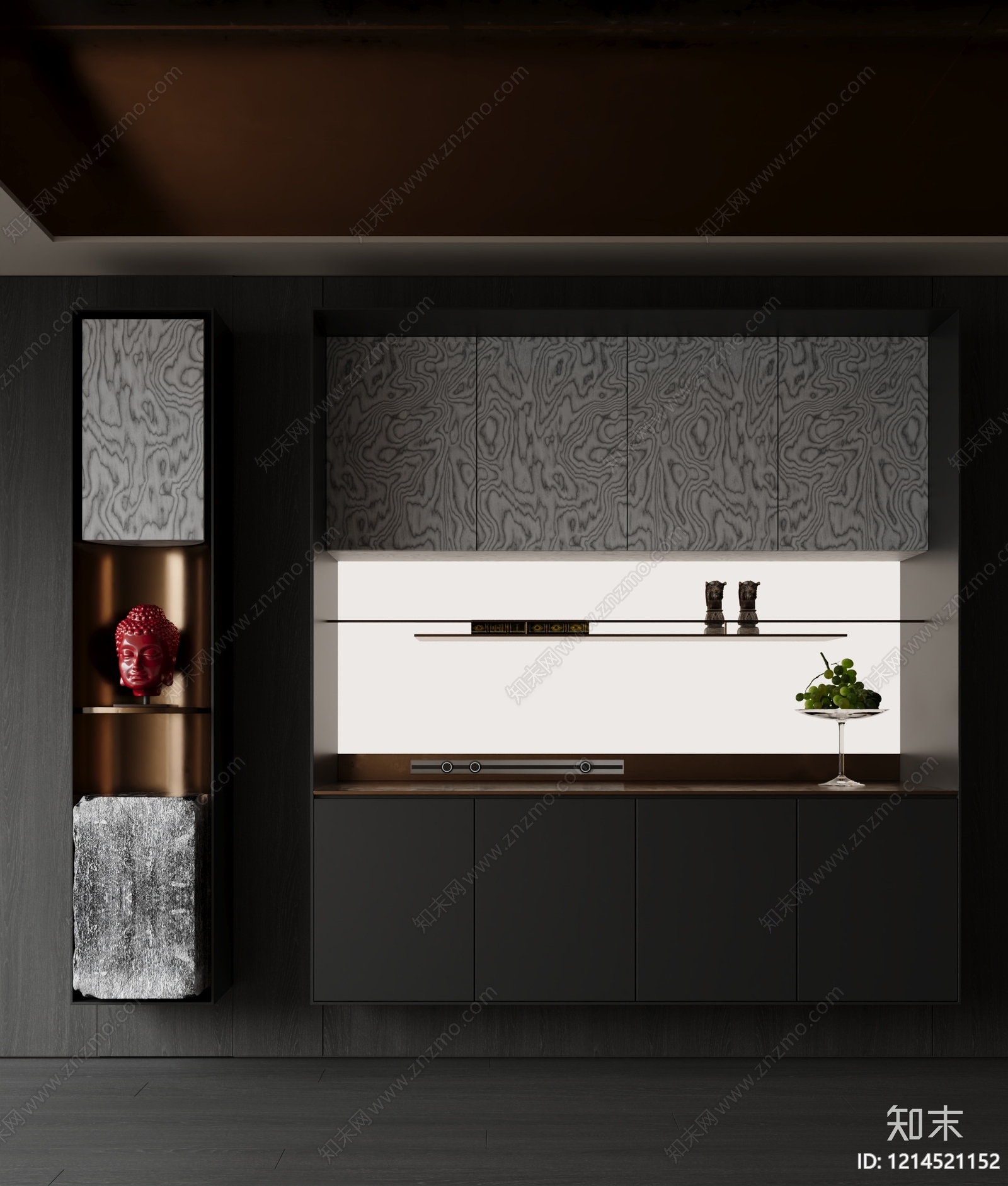 意式极简酒柜3D模型下载【ID:1214521152】