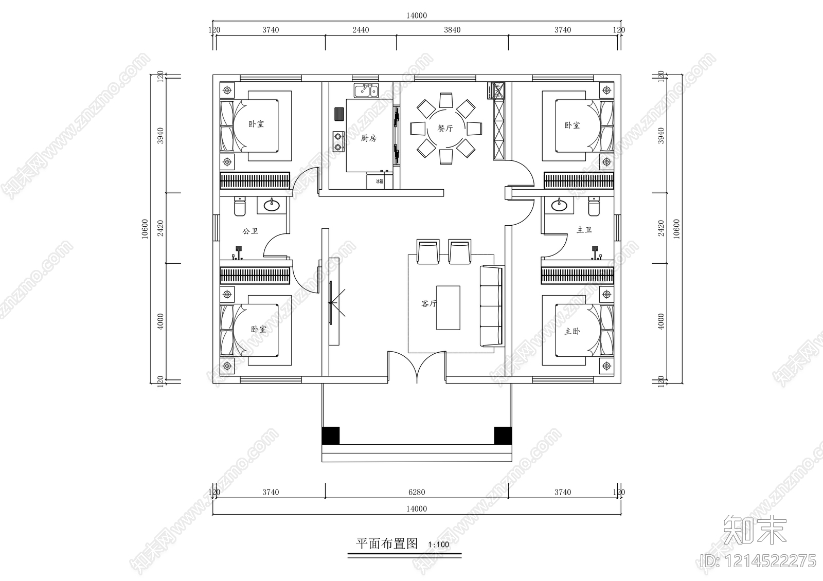 别墅cad施工图下载【ID:1214522275】