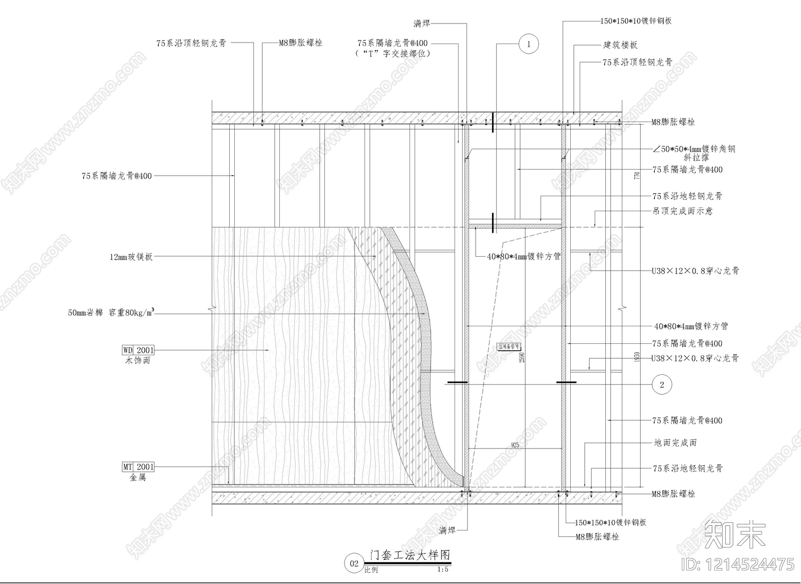 入户门施工图下载【ID:1214524475】