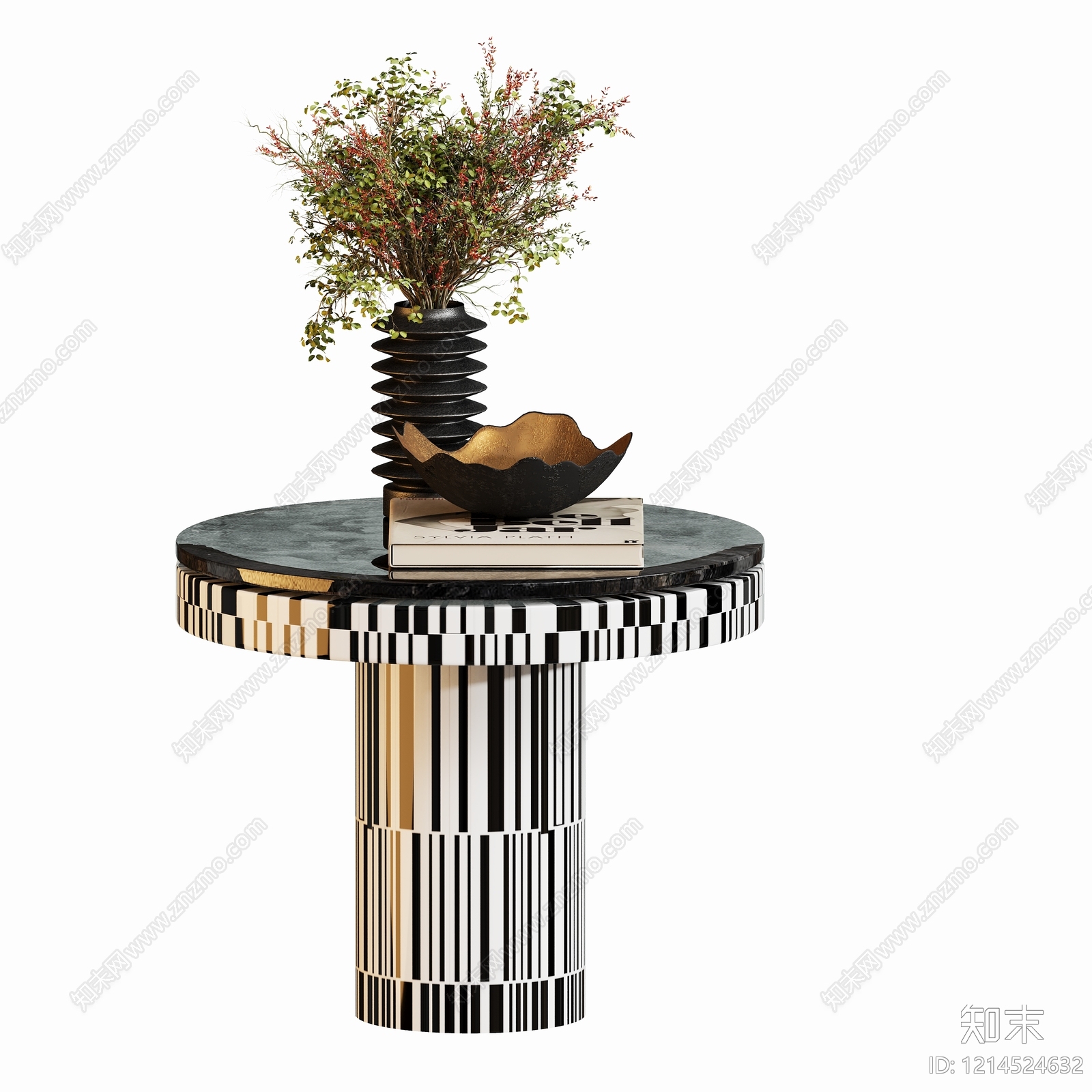 现代轻奢边几3D模型下载【ID:1214524632】