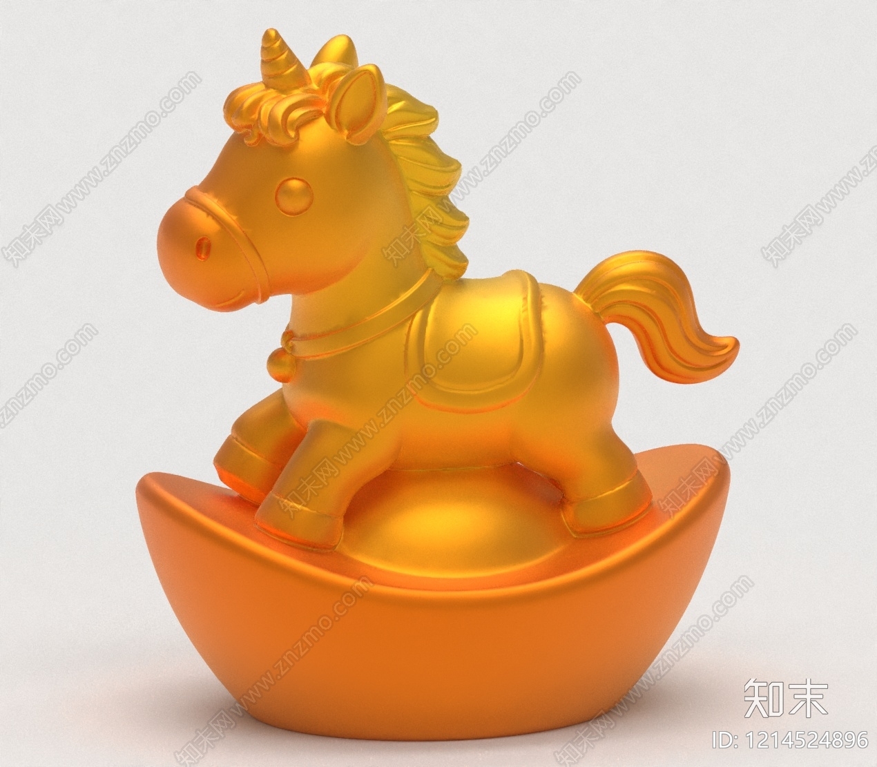 新中式雕塑摆件3D模型下载【ID:1214524896】