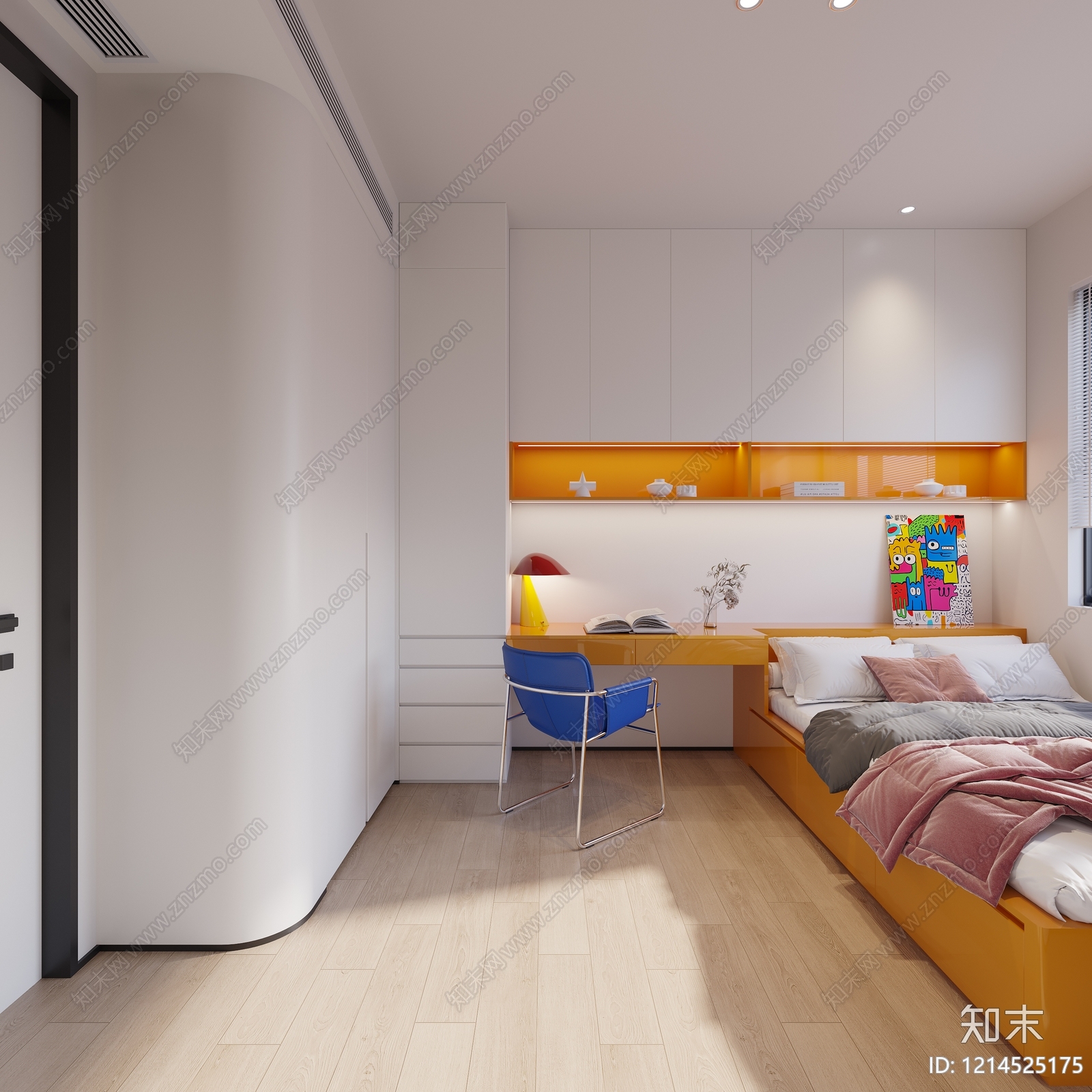 现代简约通用儿童房3D模型下载【ID:1214525175】