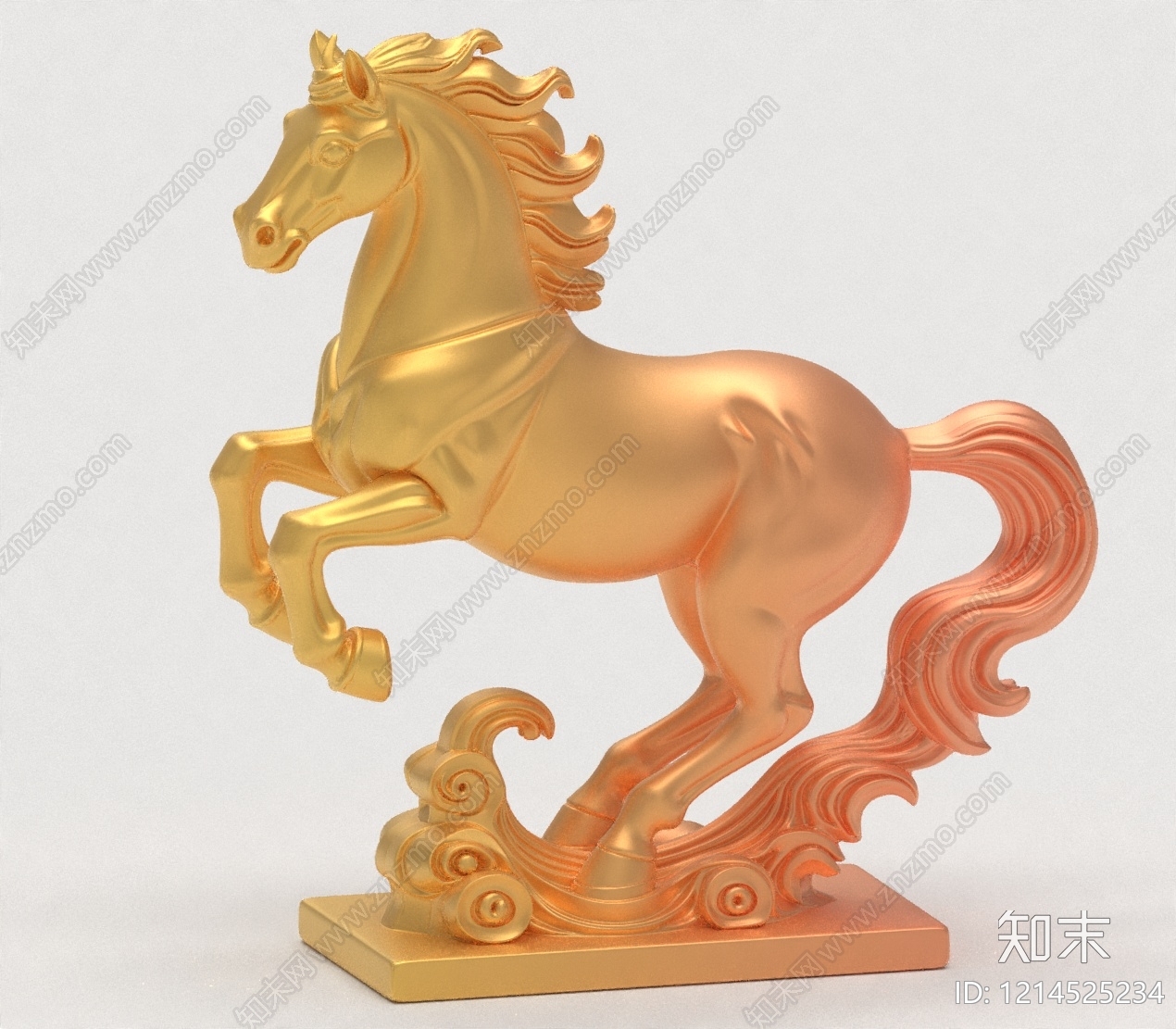 新中式雕塑摆件3D模型下载【ID:1214525234】