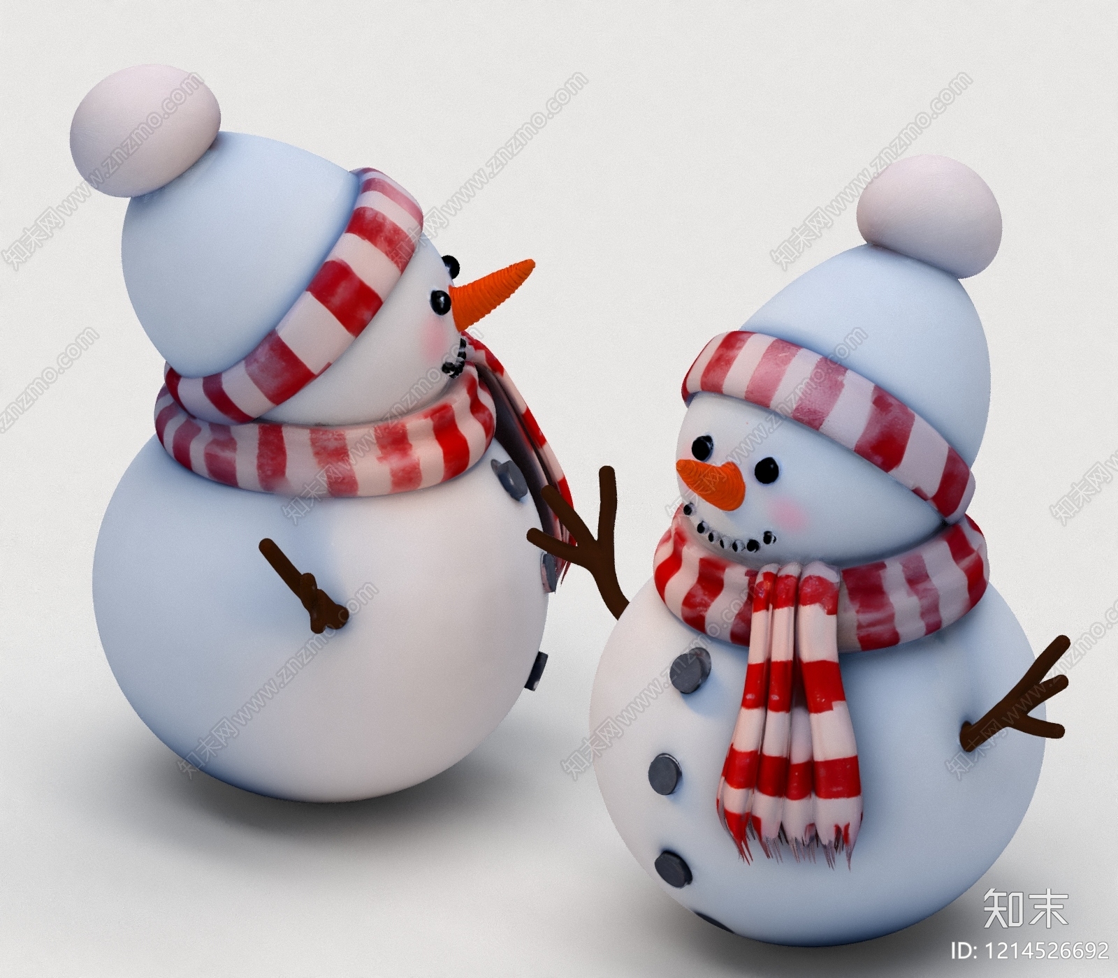 卡通风格雕塑摆件3D模型下载【ID:1214526692】