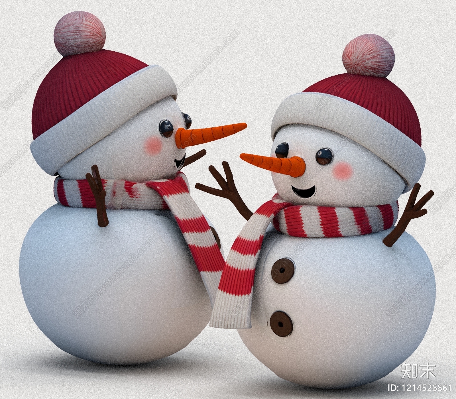 卡通可爱风雕塑摆件3D模型下载【ID:1214526861】