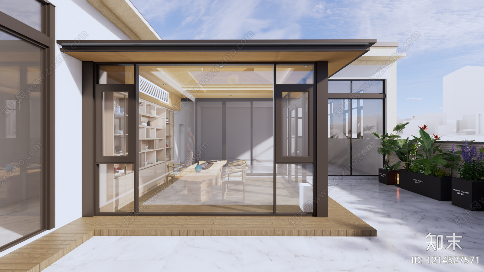 新中式其他景观构筑SU模型下载【ID:1214527571】