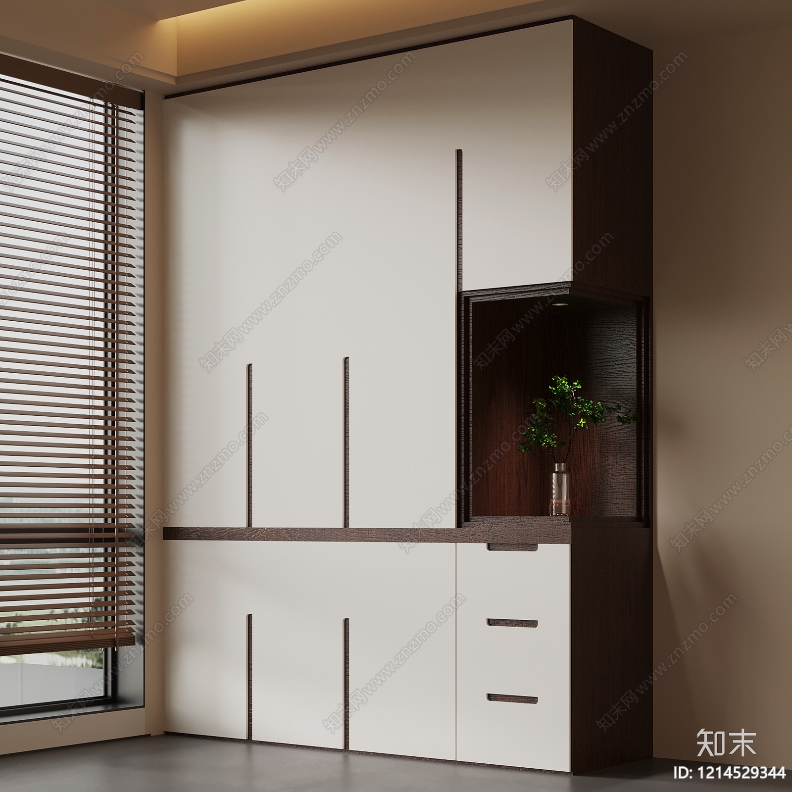 现代简约衣柜SU模型下载【ID:1214529344】