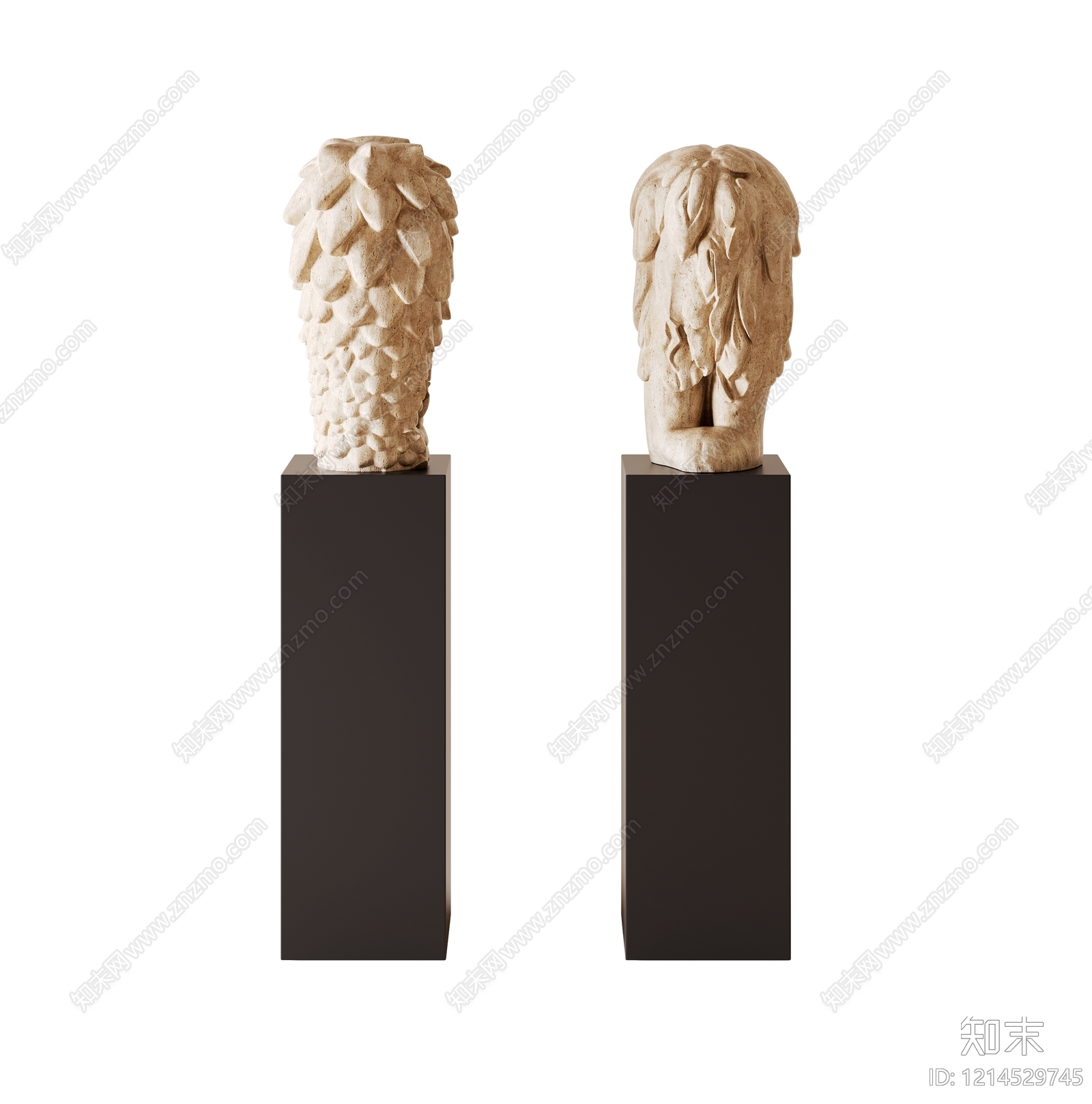 新中式雕塑摆件3D模型下载【ID:1214529745】