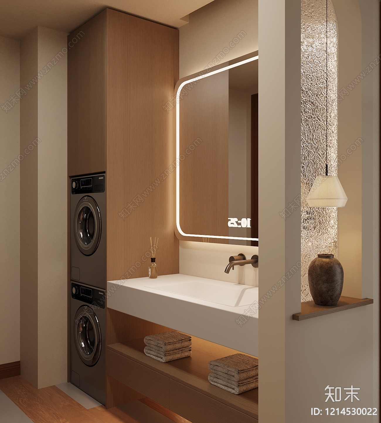现代浴室柜SU模型下载【ID:1214530022】