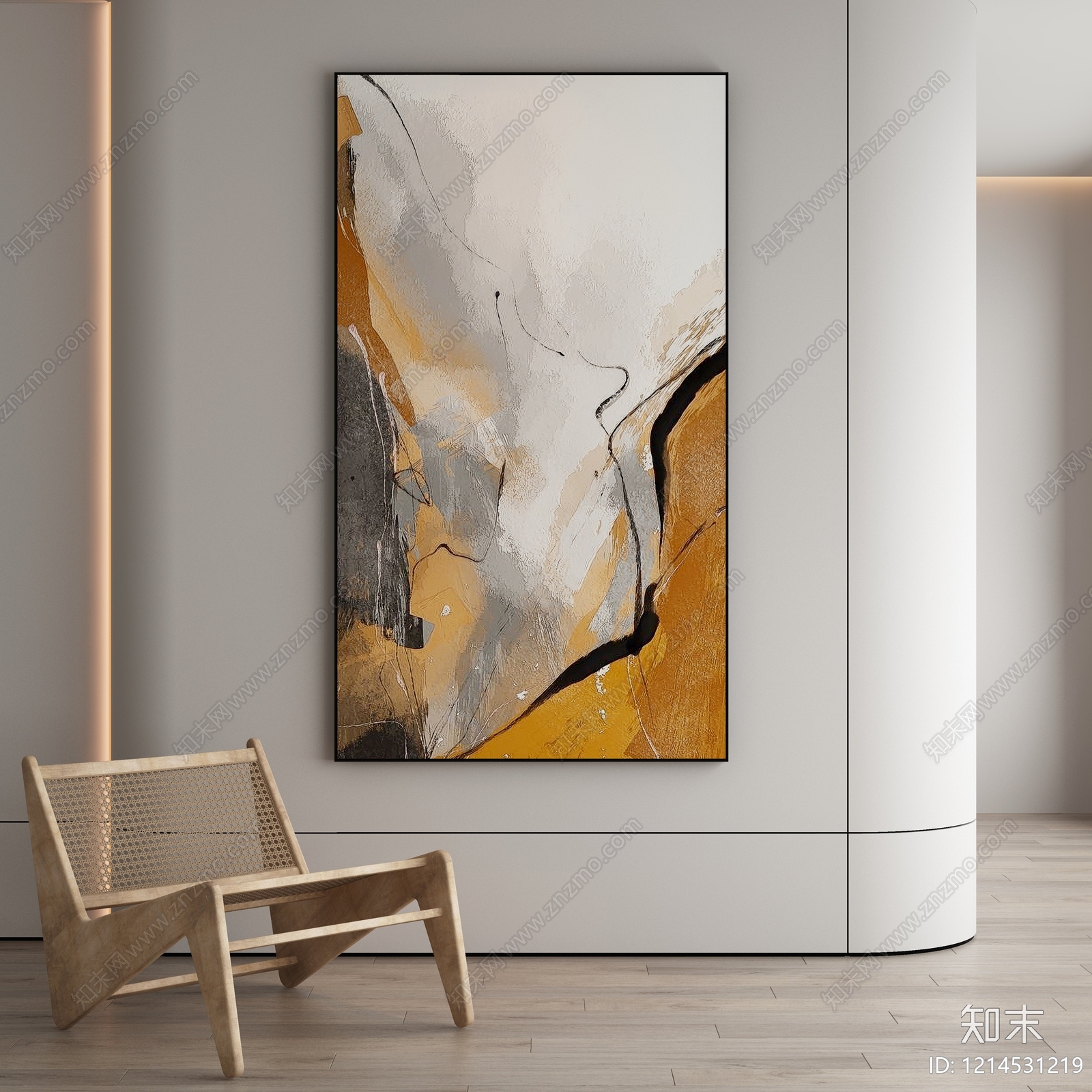 现代简约玄关3D模型下载【ID:1214531219】