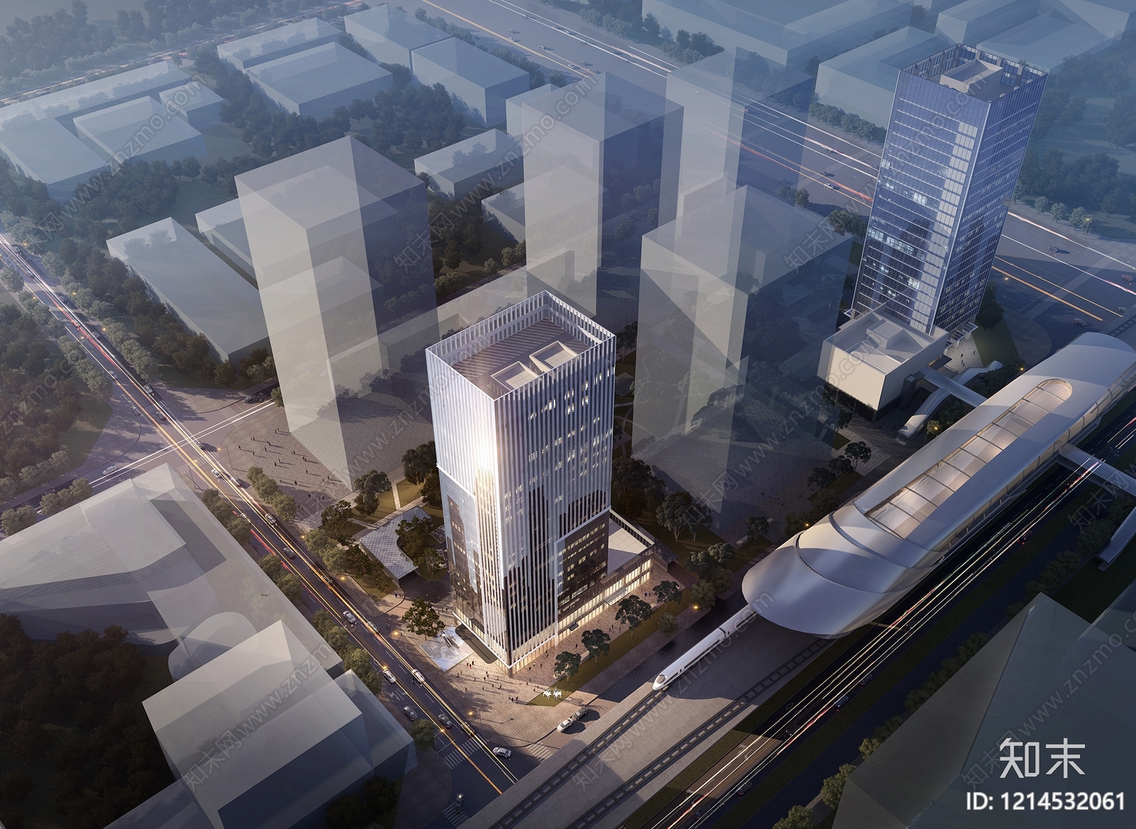现代主义写字楼3D模型下载【ID:1214532061】