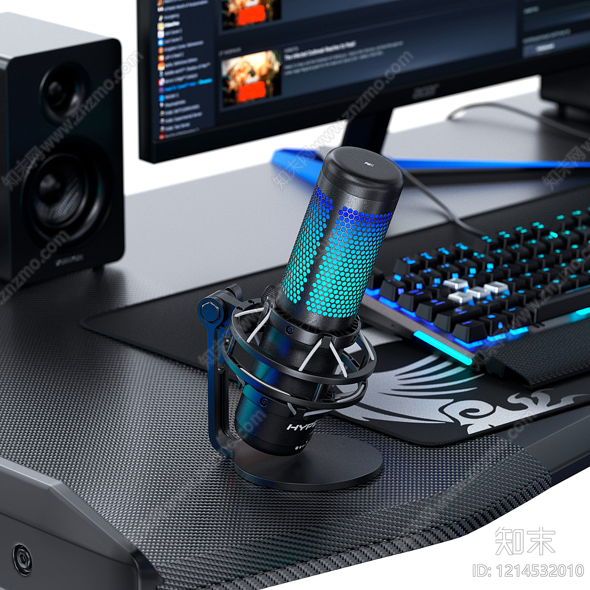 电竞风书桌3D模型下载【ID:1214532010】