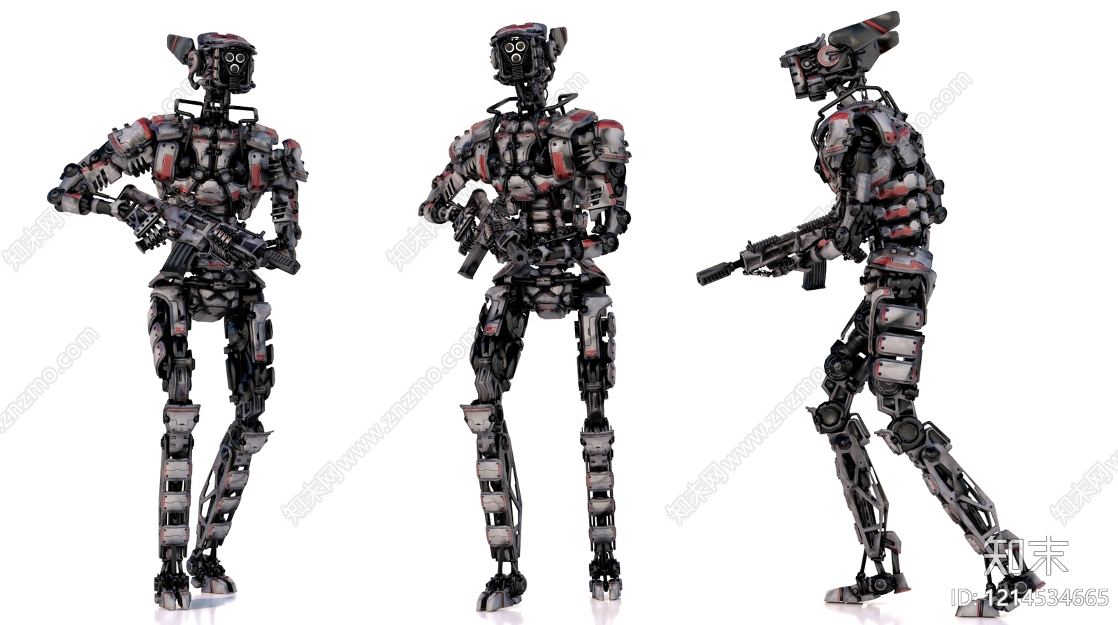 机械朋克虚拟人物3D模型下载【ID:1214534665】