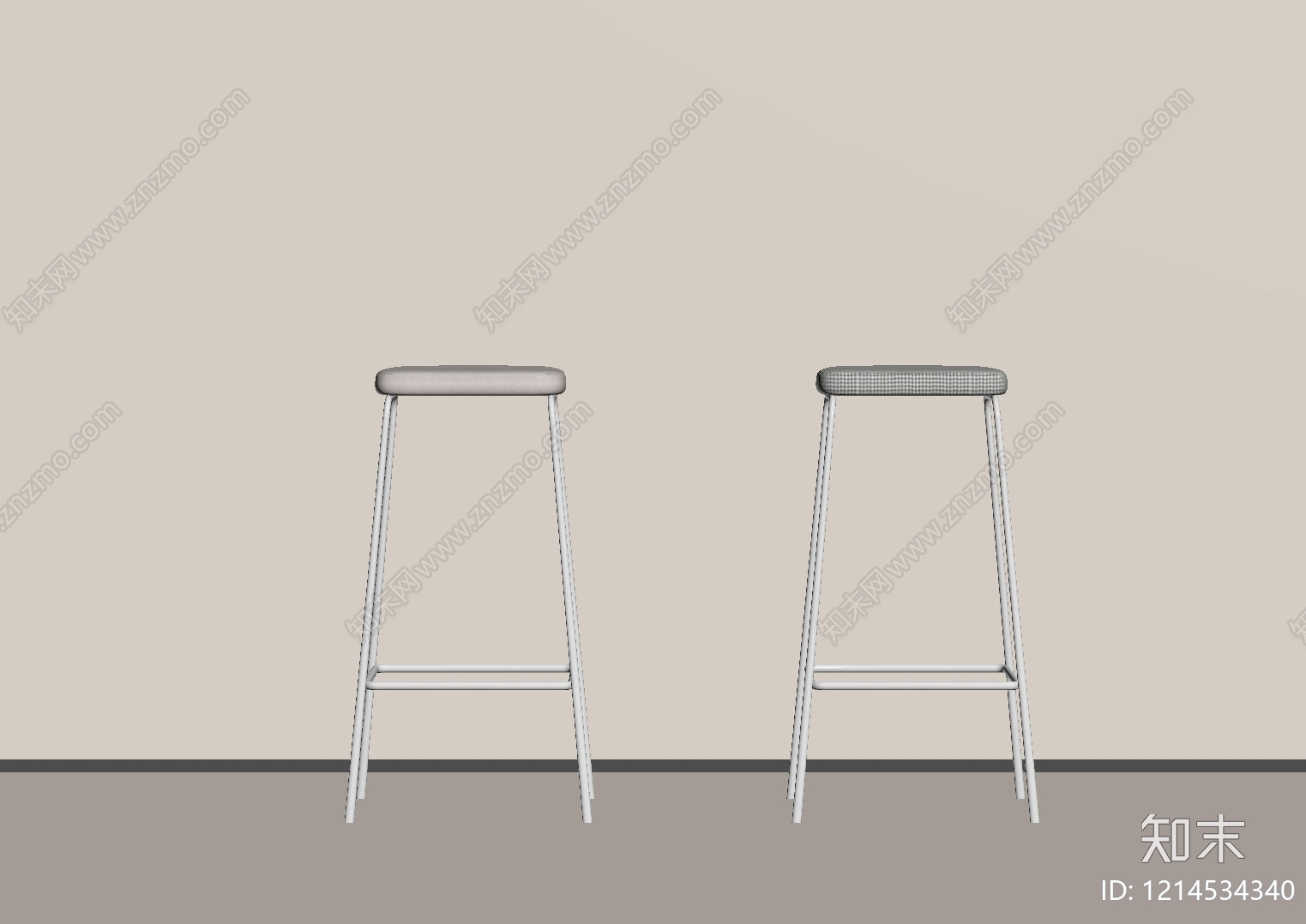 极简吧凳SU模型下载【ID:1214534340】