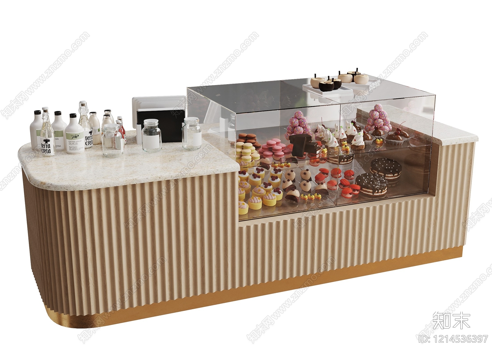 现代收银台SU模型下载【ID:1214536397】