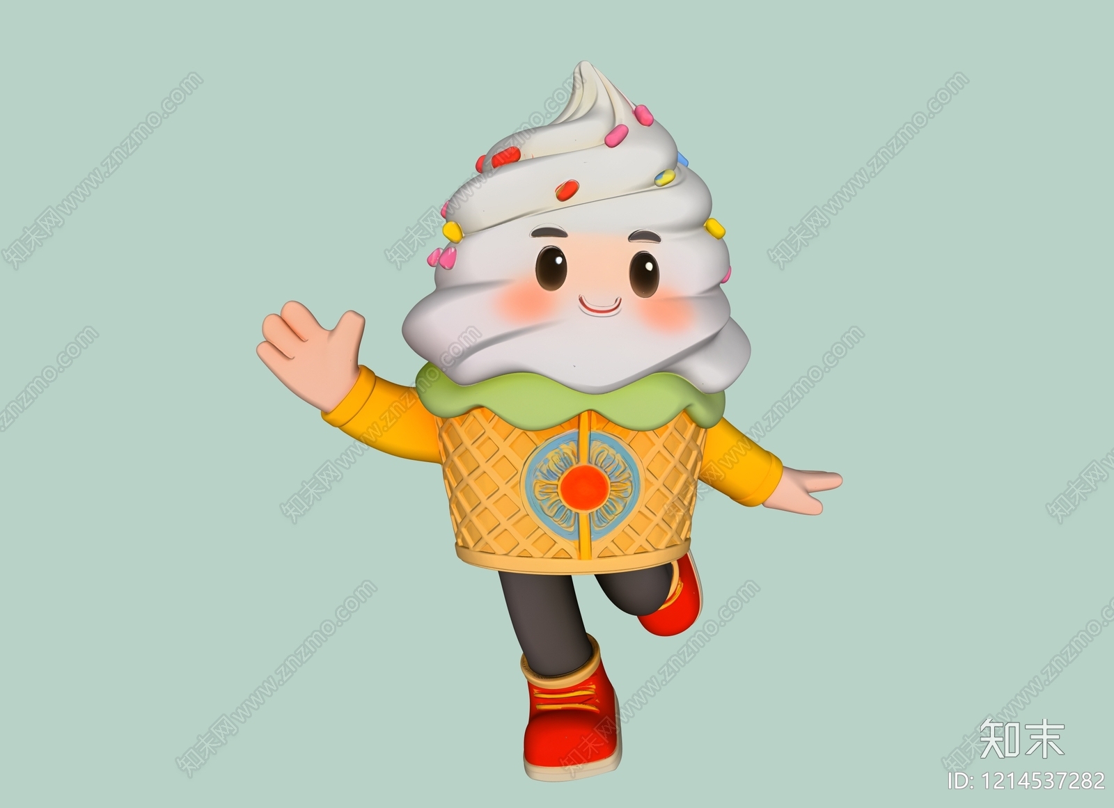 卡通拟人化风格IP形象SU模型下载【ID:1214537282】
