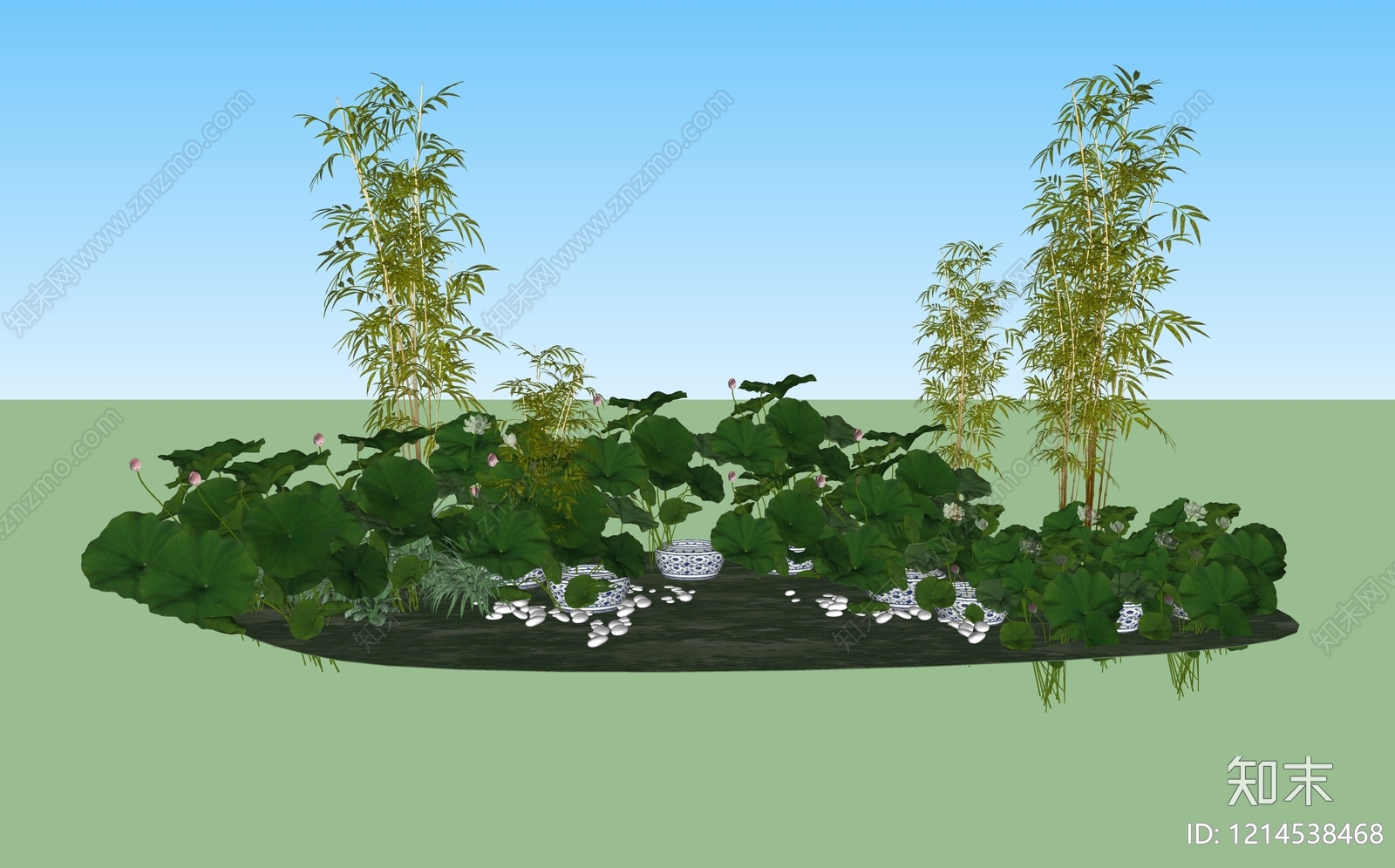 景观庭院小品SU模型下载【ID:1214538468】