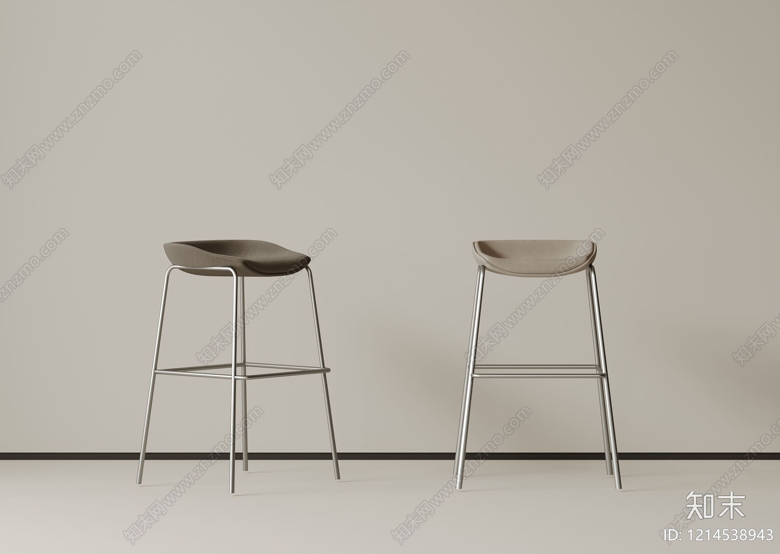 极简吧椅3D模型下载【ID:1214538943】
