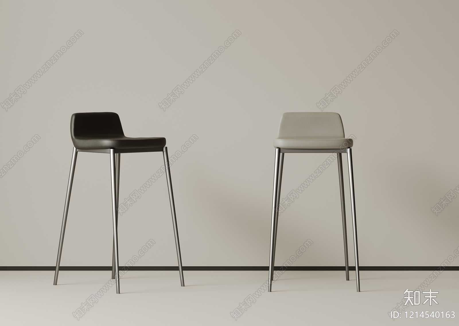 极简吧椅3D模型下载【ID:1214540163】