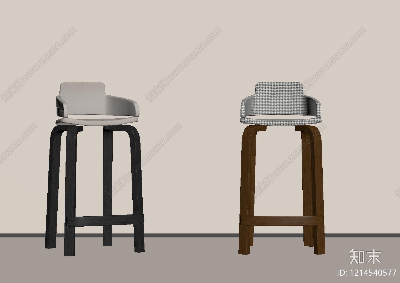 现代简约吧椅SU模型下载【ID:1214540577】