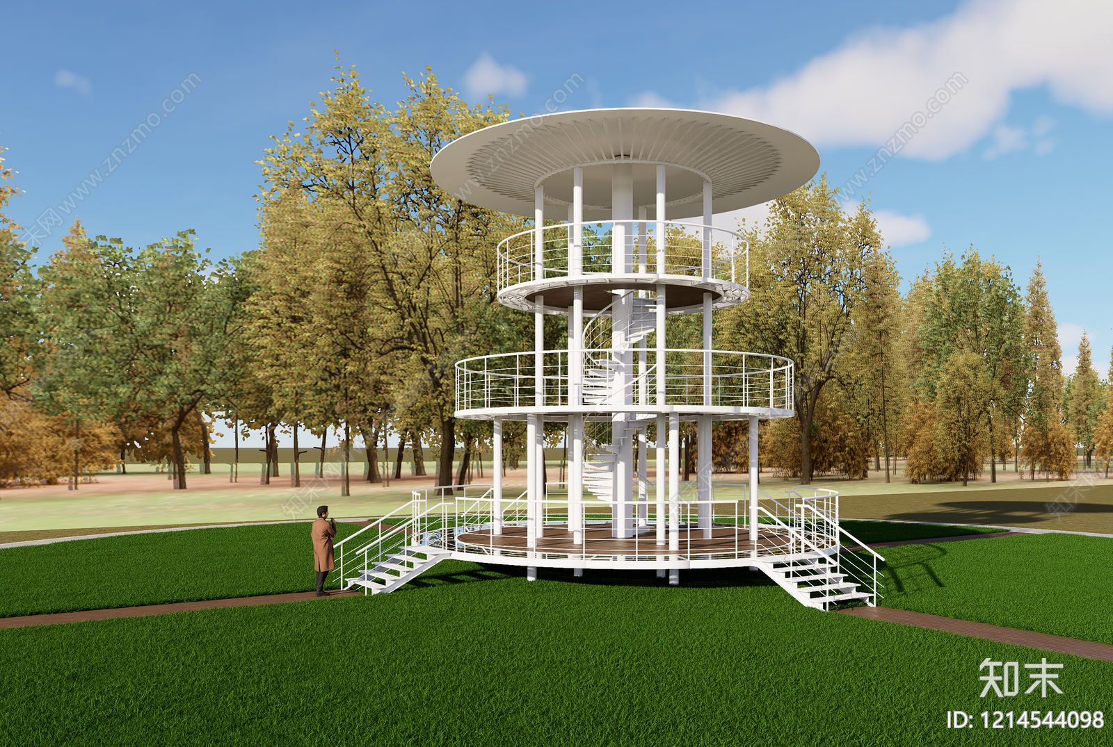 现代主义景观亭SU模型下载【ID:1214544098】