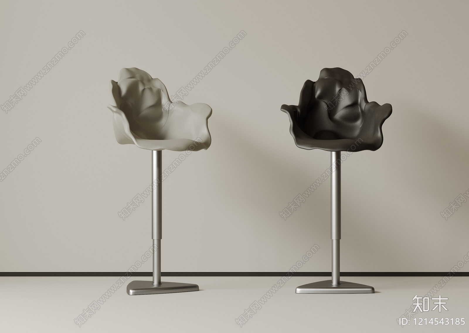 极简吧椅3D模型下载【ID:1214543185】