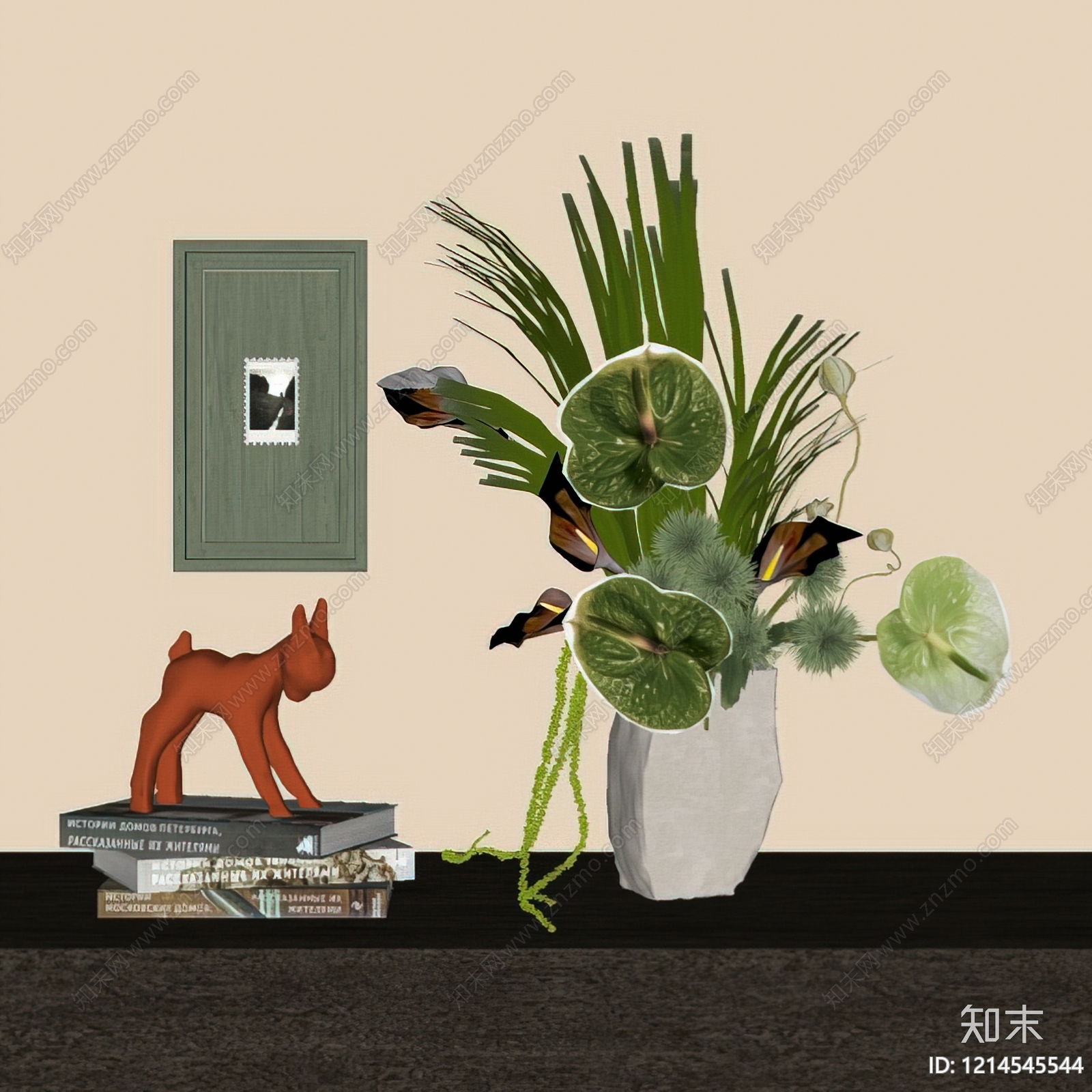 奶油风摆件组合SU模型下载【ID:1214545544】