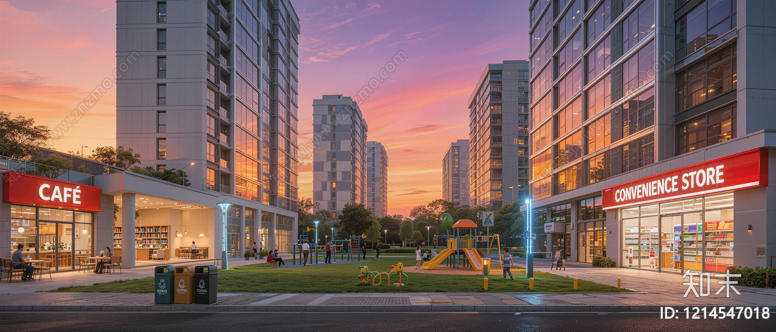 小区HDR贴图下载【ID:1214547018】