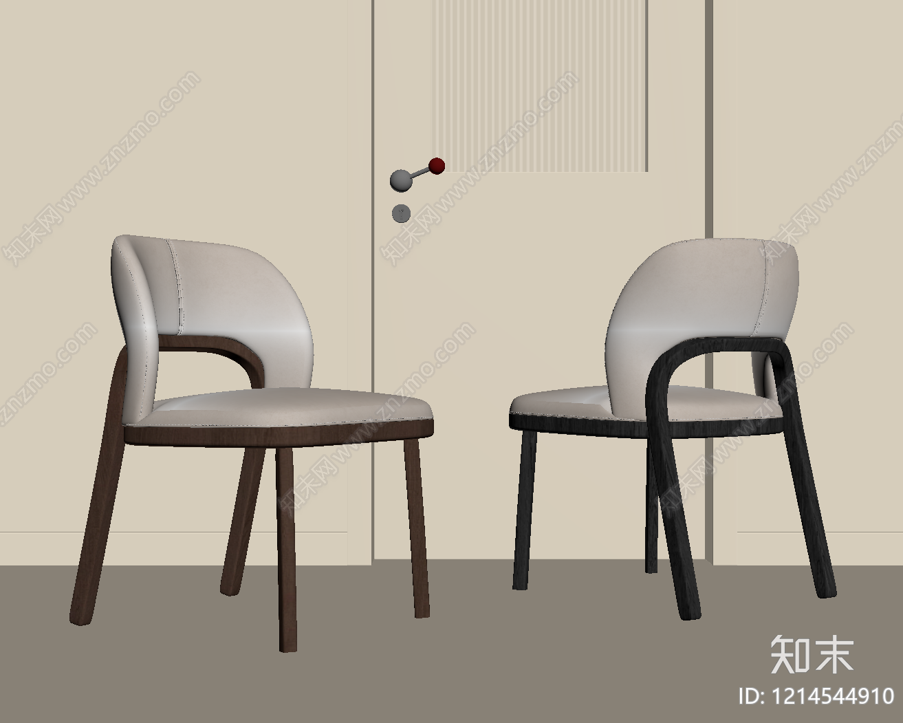 现代餐椅SU模型下载【ID:1214544910】