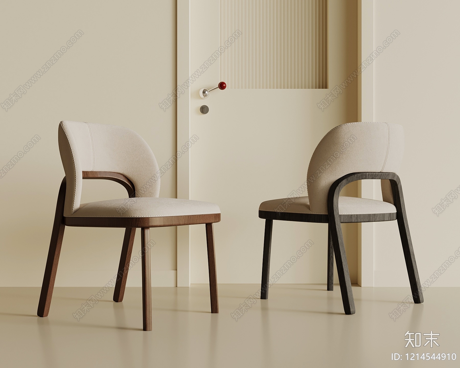 现代餐椅SU模型下载【ID:1214544910】
