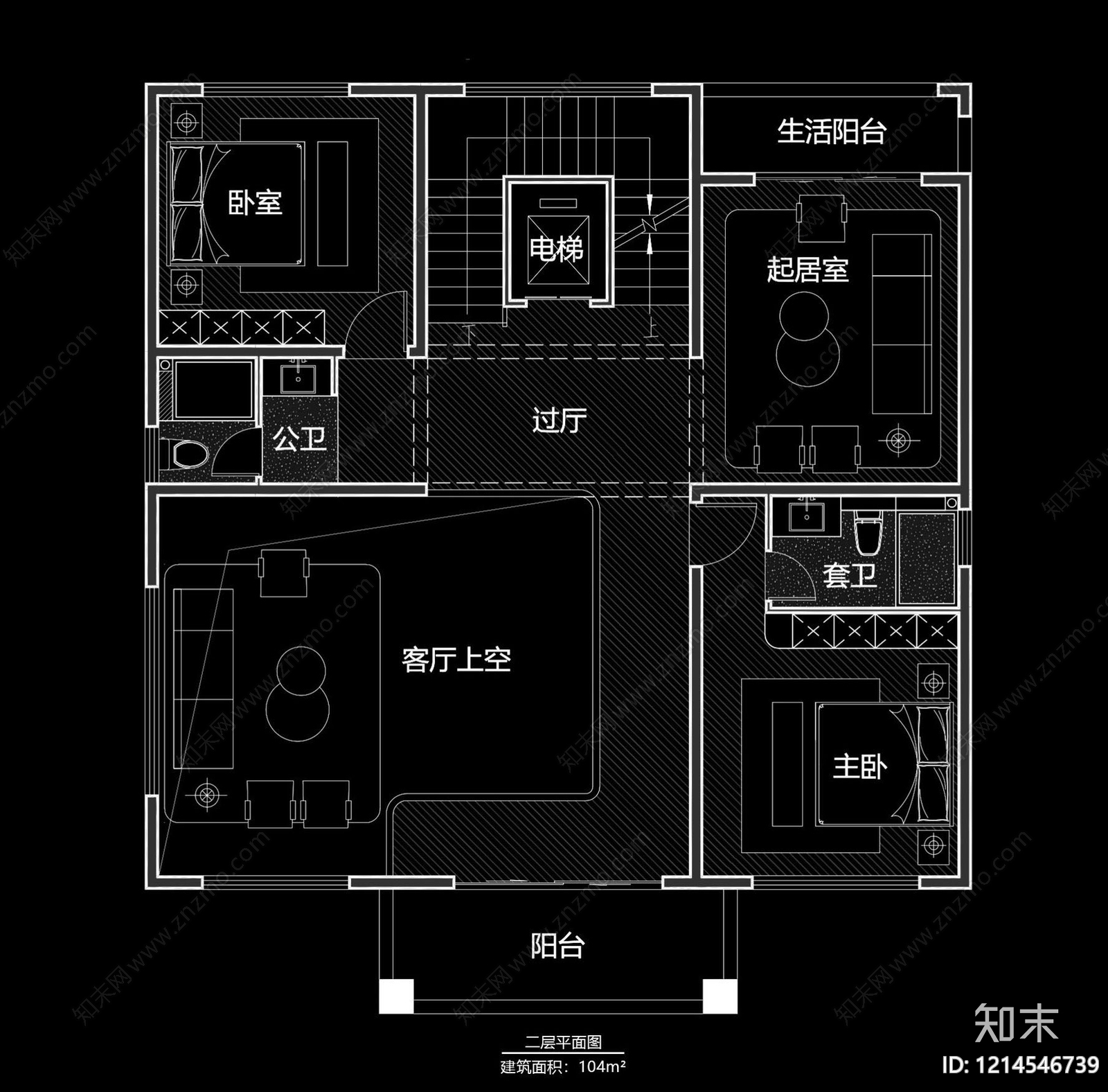 别墅cad施工图下载【ID:1214546739】