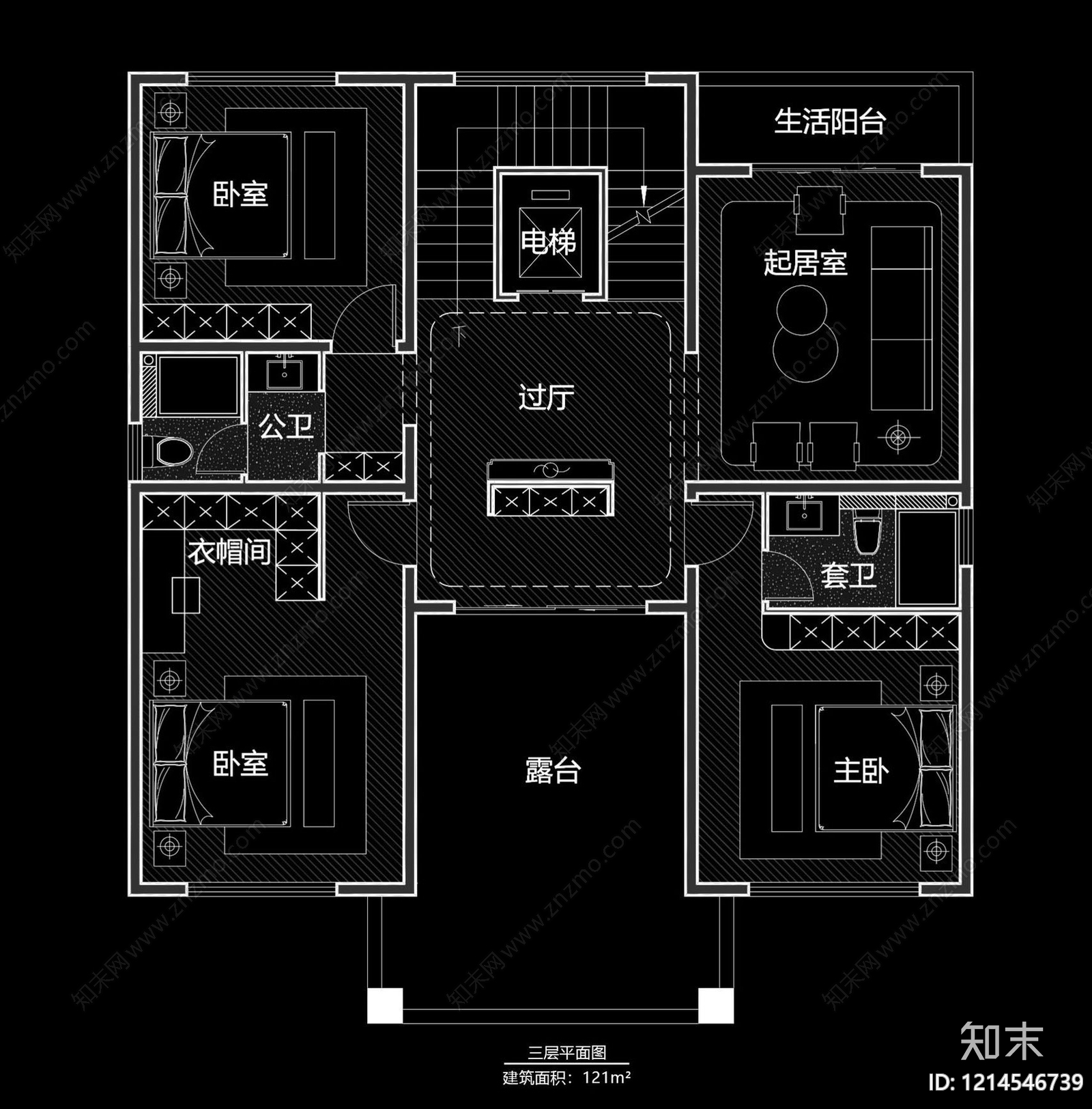 别墅cad施工图下载【ID:1214546739】