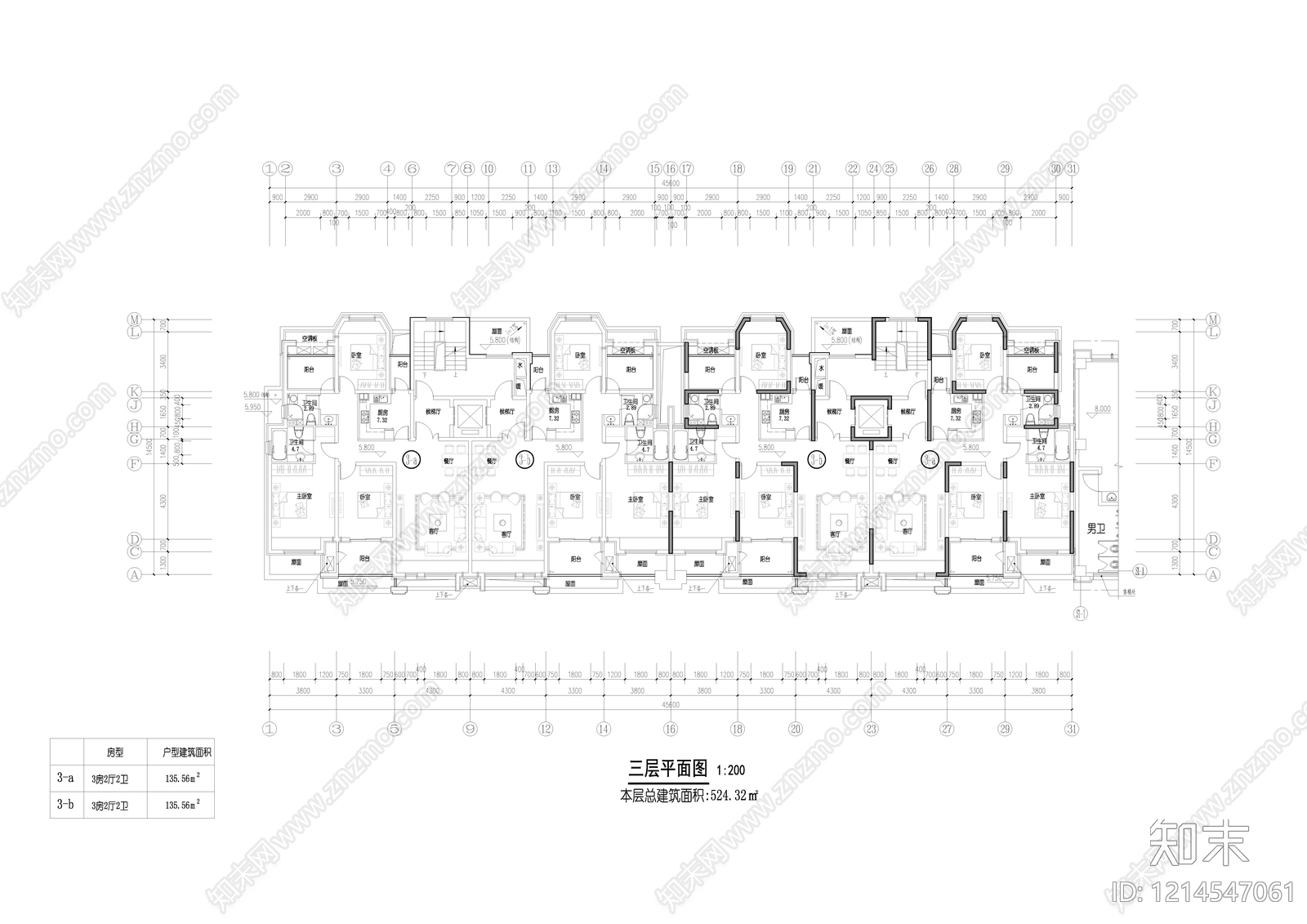 欧式住宅楼建筑cad施工图下载【ID:1214547061】