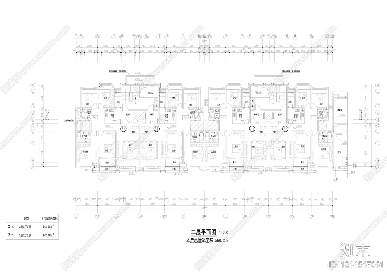 欧式住宅楼建筑施工图下载【ID:1214547061】