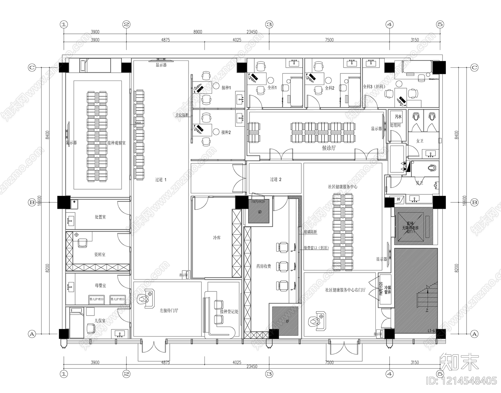 现代医院施工图下载【ID:1214548405】