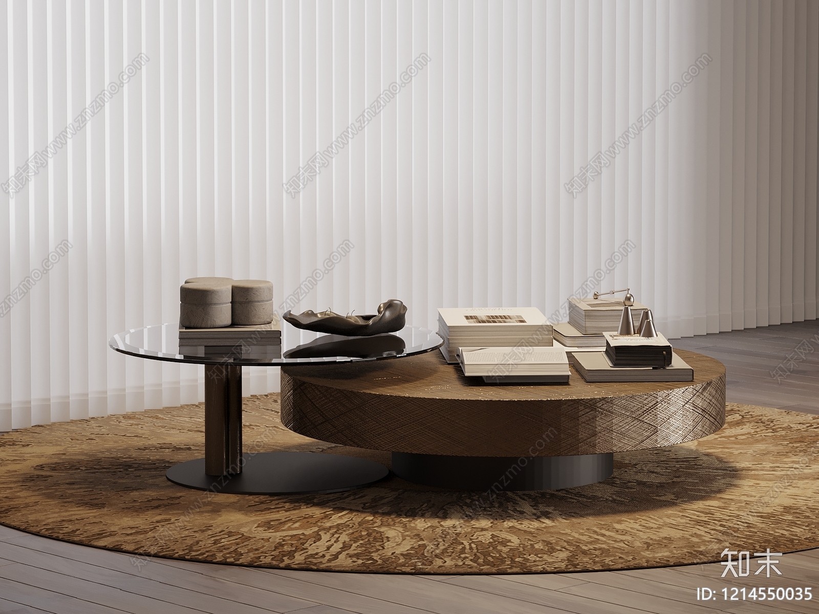 意式轻奢茶几3D模型下载【ID:1214550035】