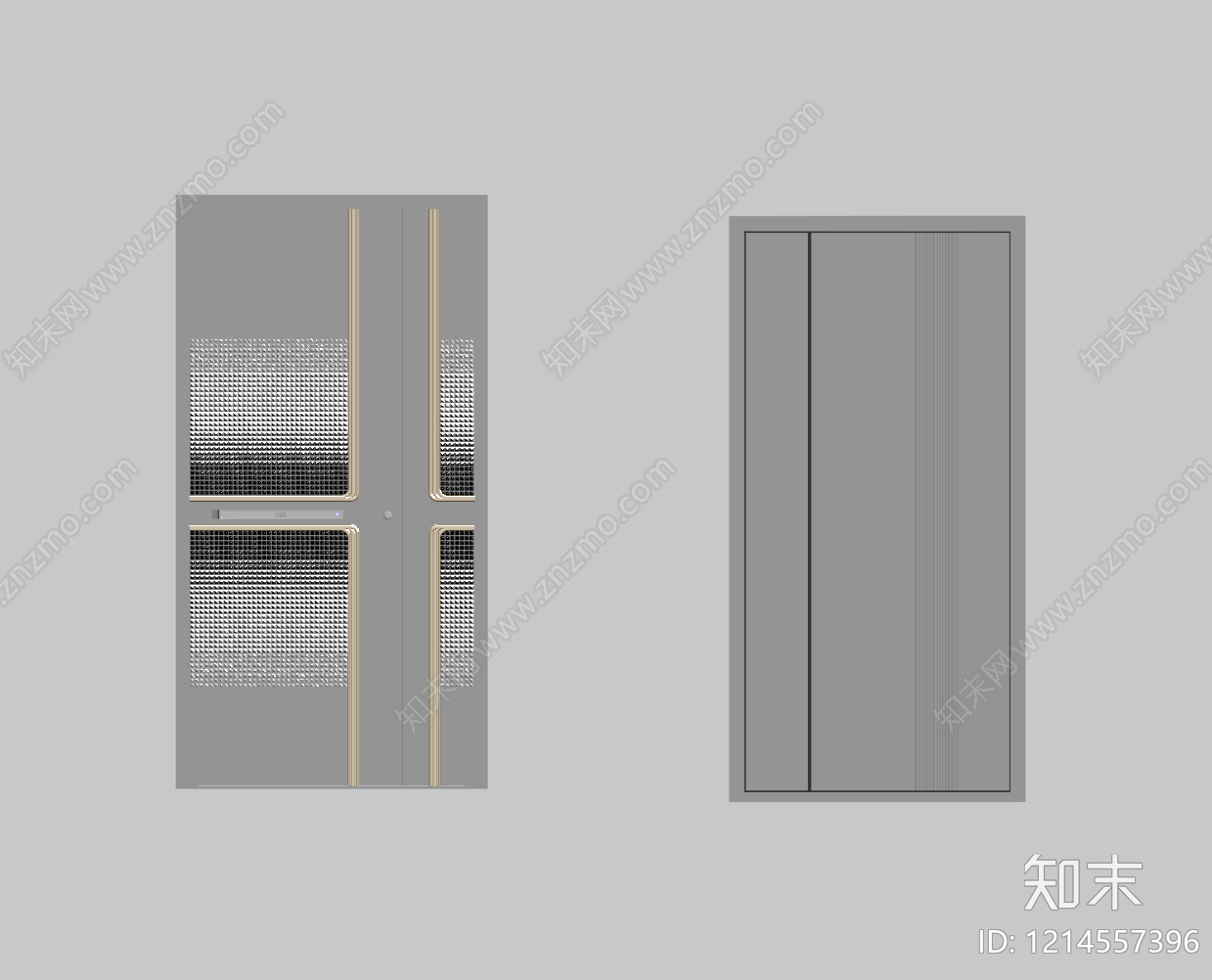 现代简约单开门3D模型下载【ID:1214557396】