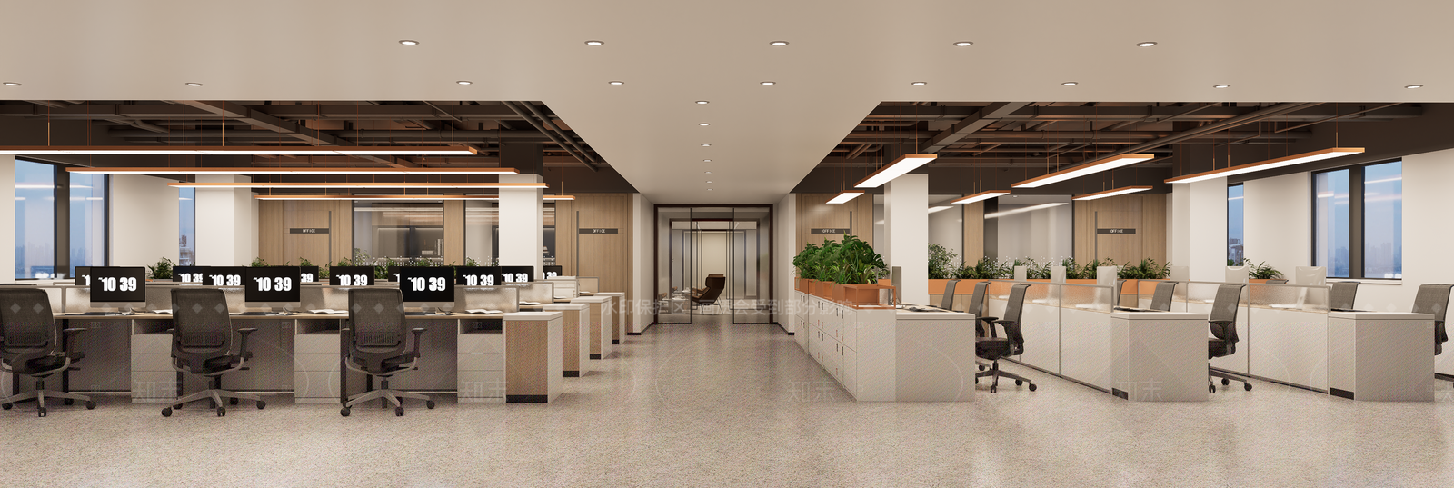 现代简约办公室SU模型下载【ID:1214860324】