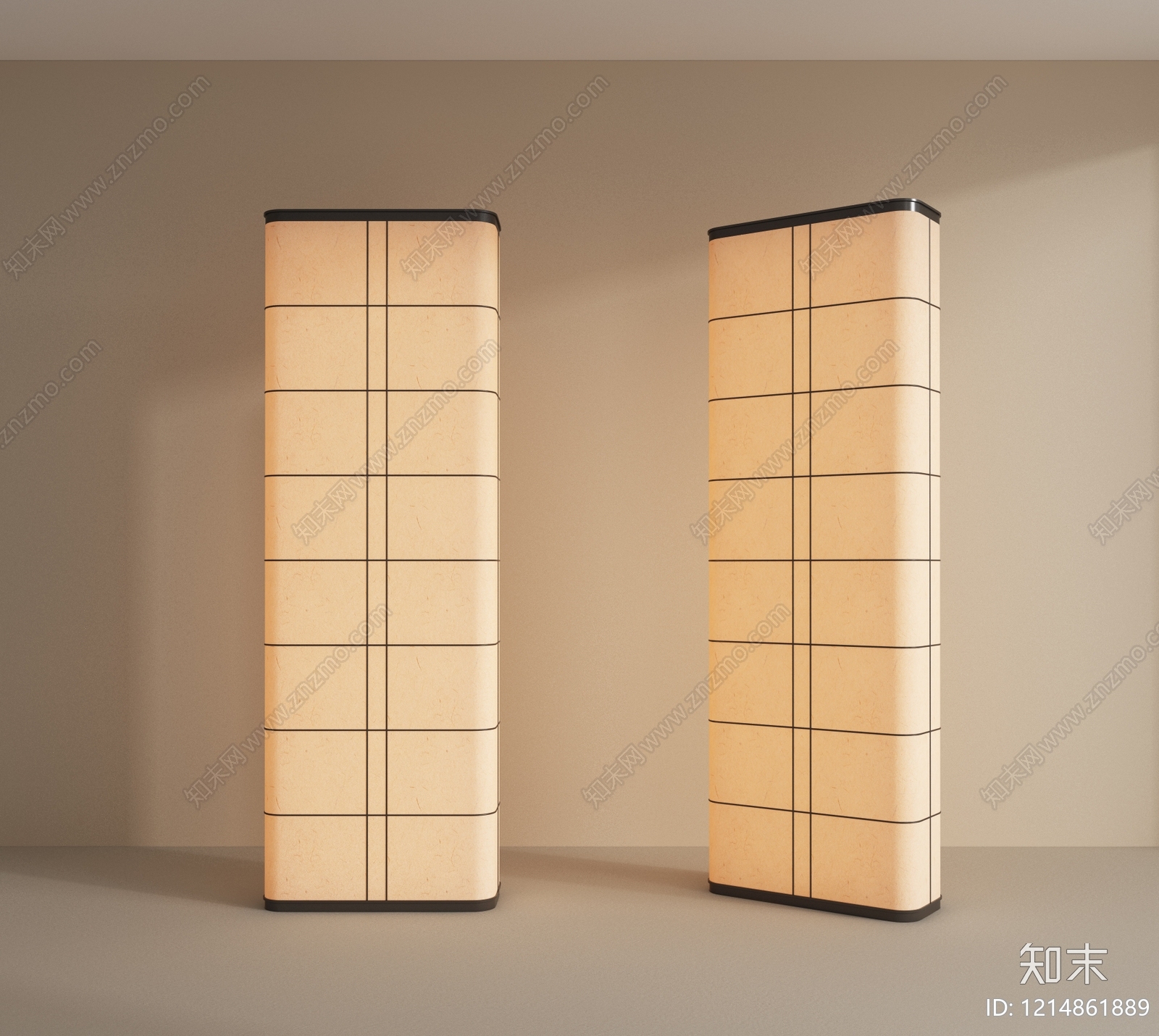 日式柱子3D模型下载【ID:1214861889】